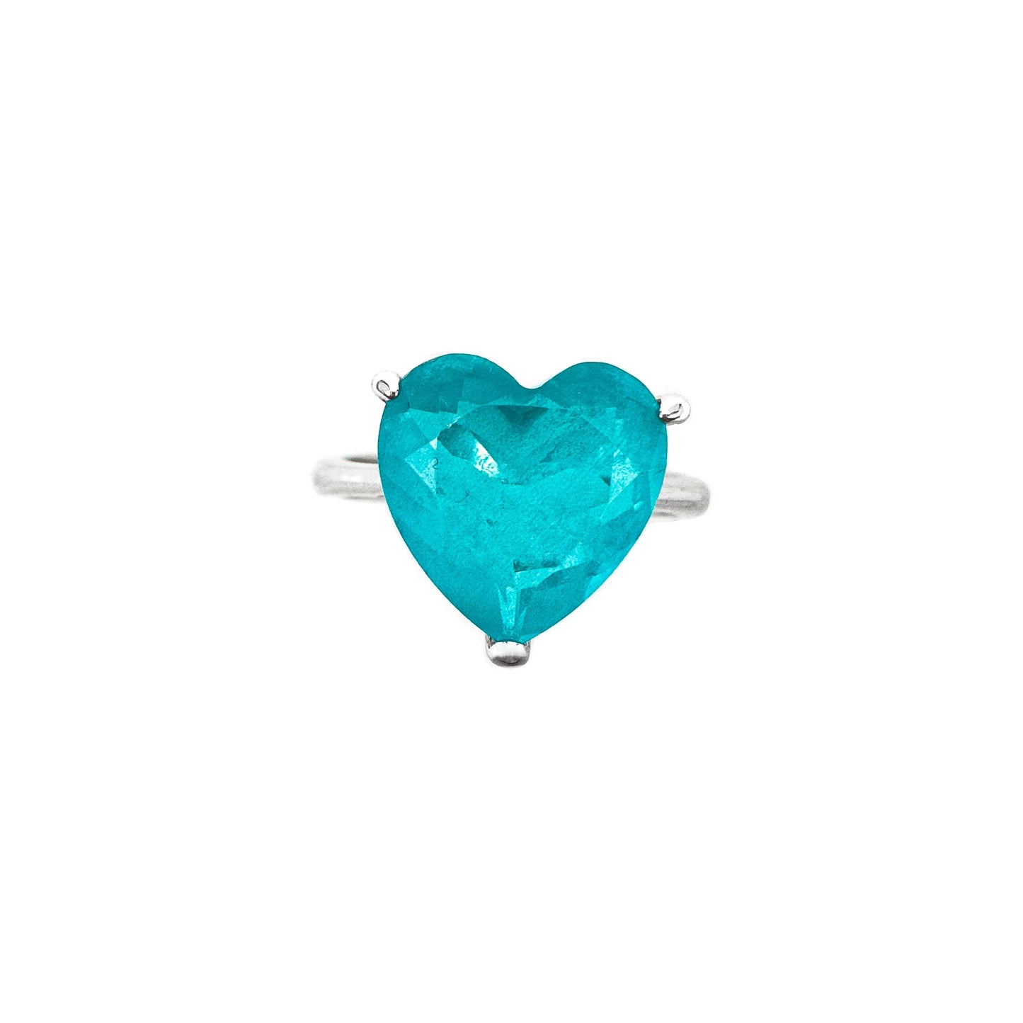 Paraiba Emerald Heart Ring