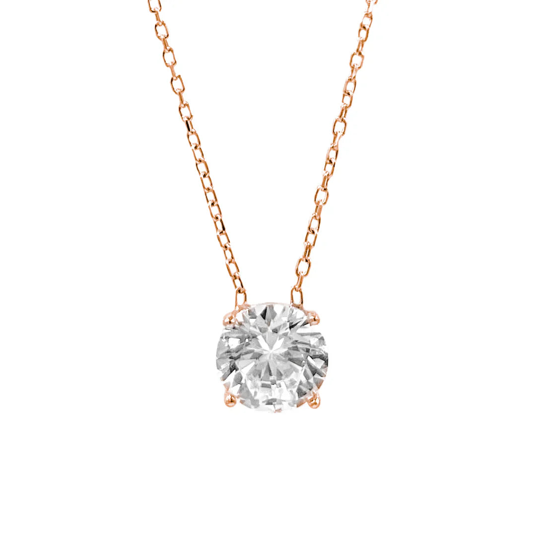 Large Moissanite Solitaire Necklace