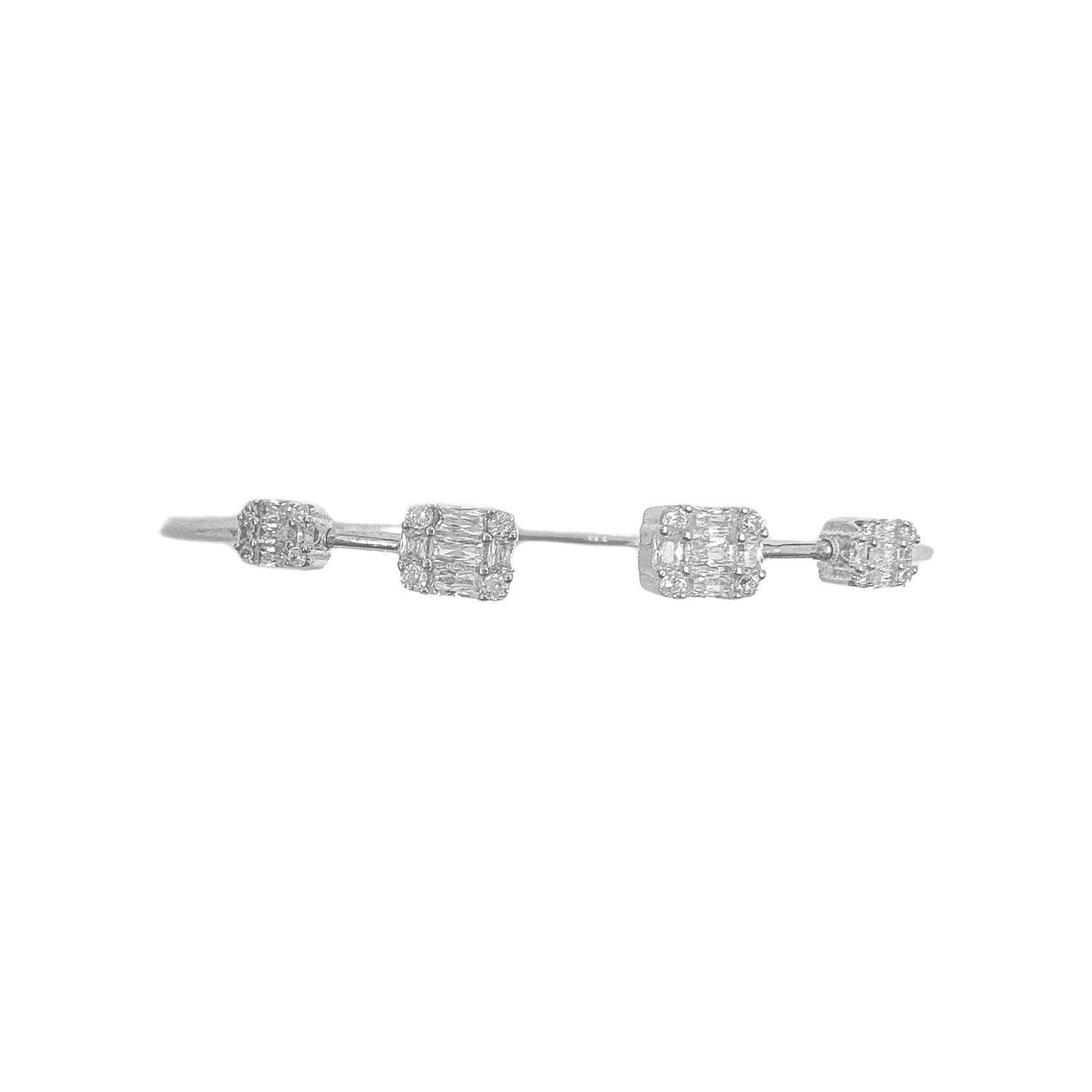 Double Baguette Stone Bracelet