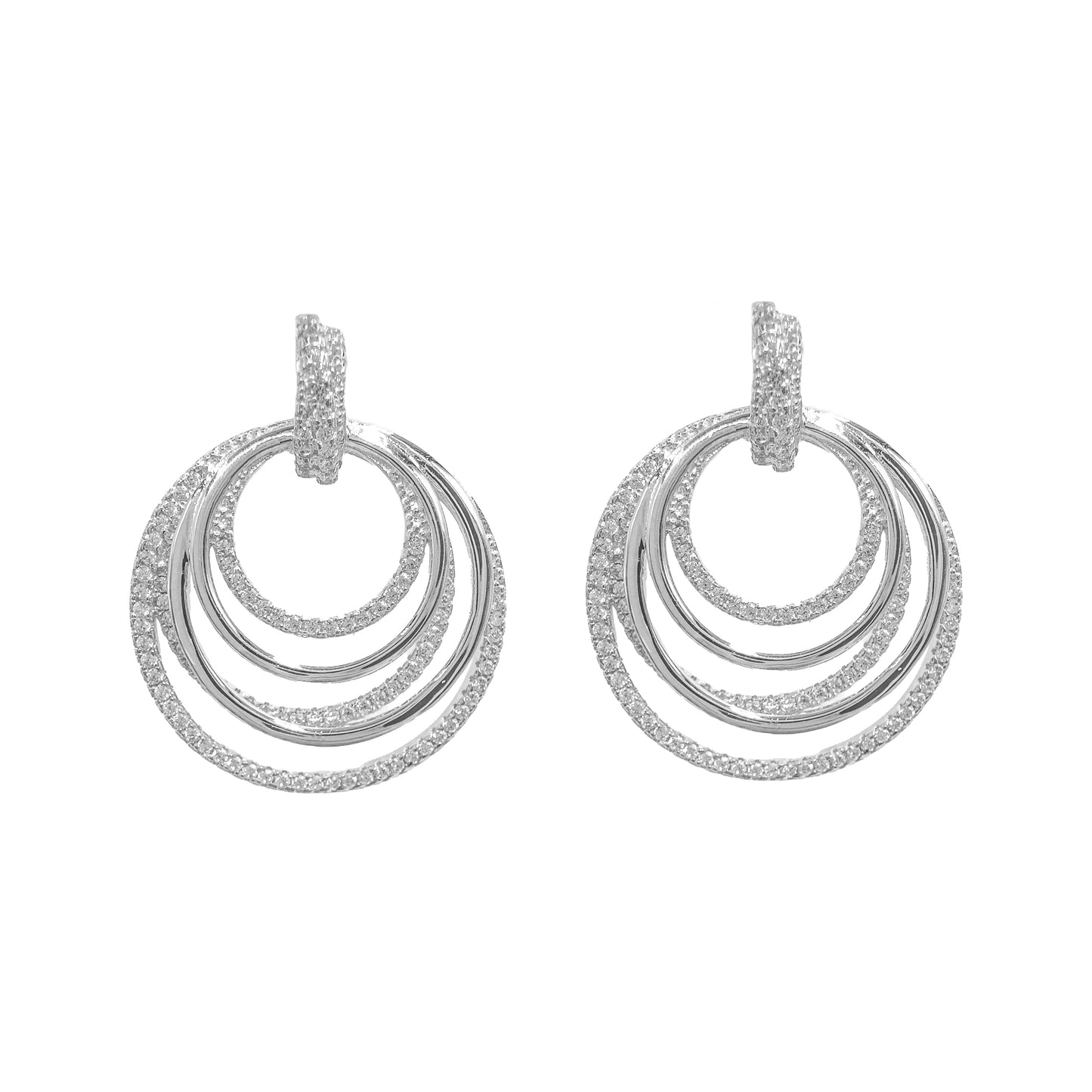 Round Row Earrings