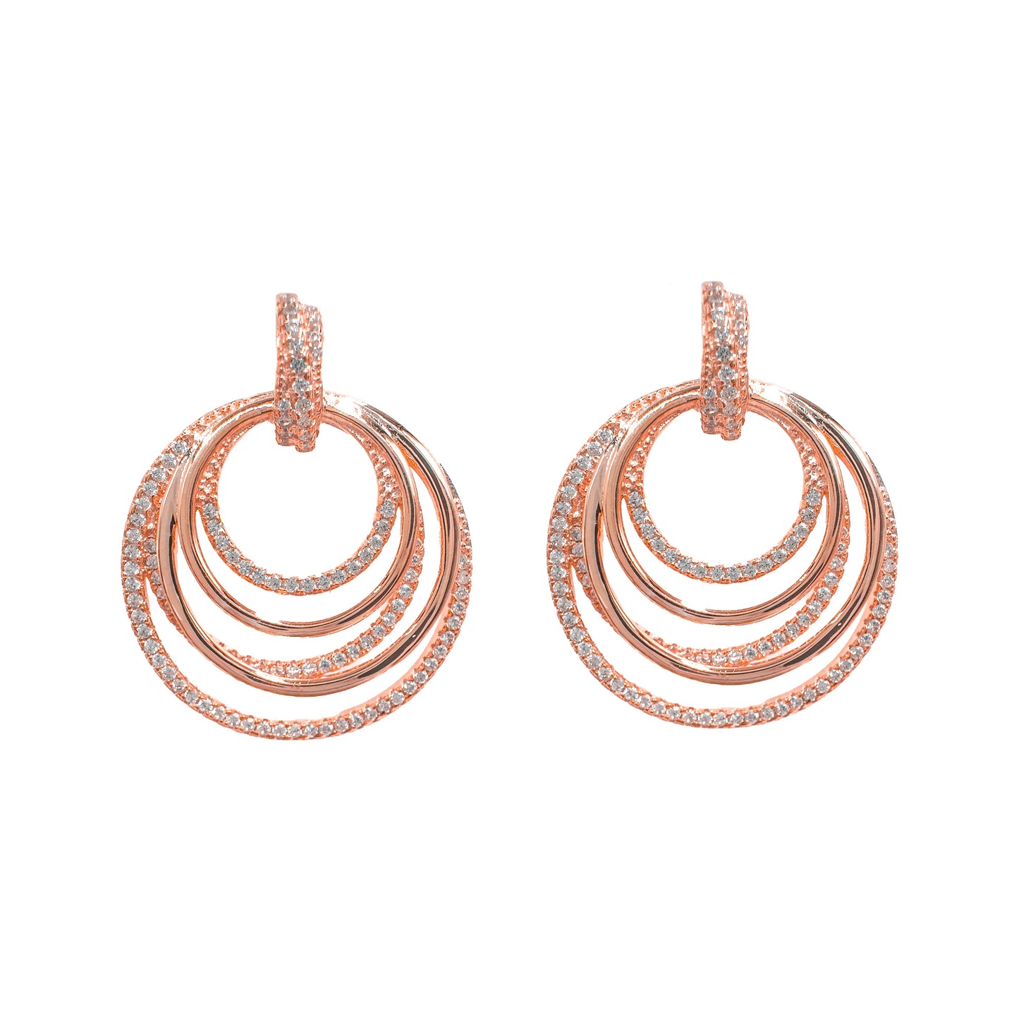 Round Row Earrings