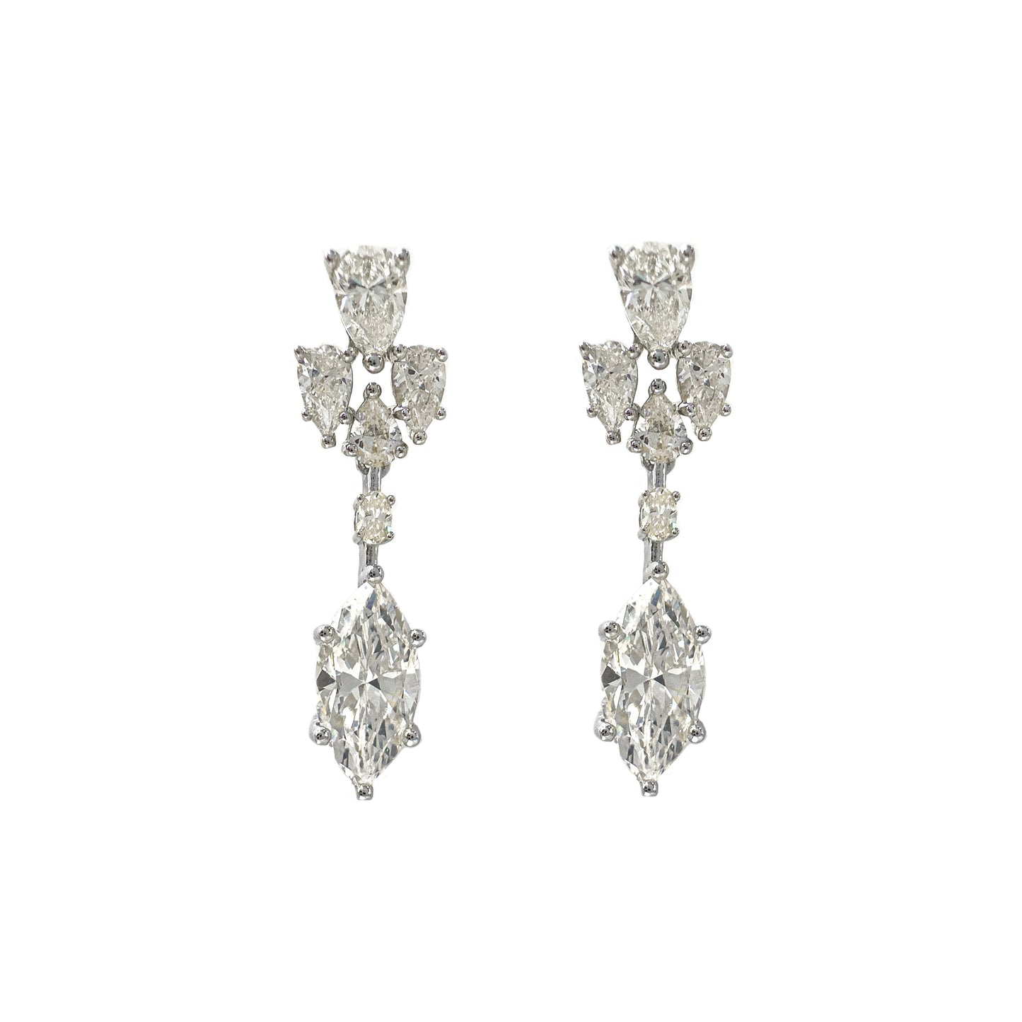 Square Stone G-Color Earrings