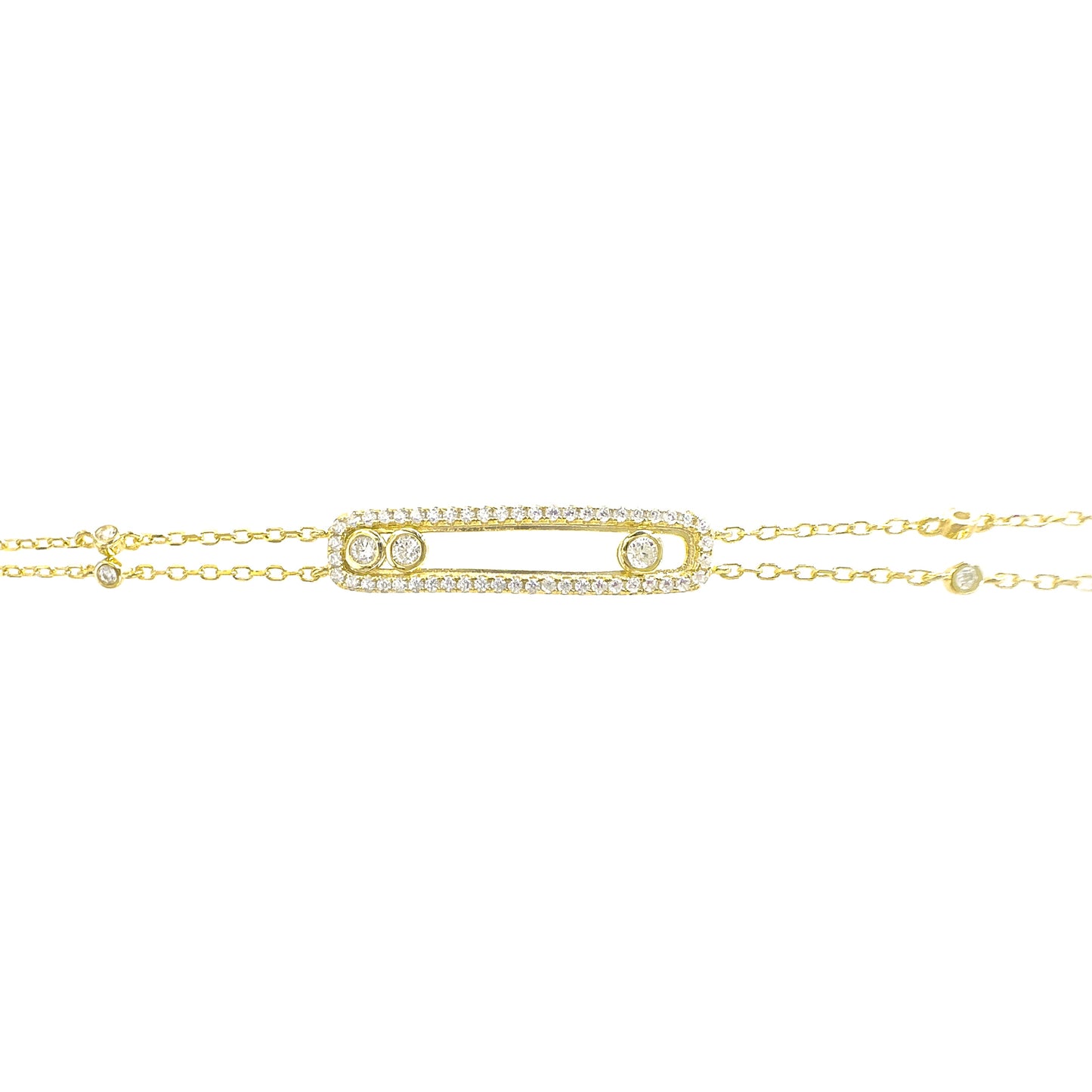 Triple Large Mes Bracelet