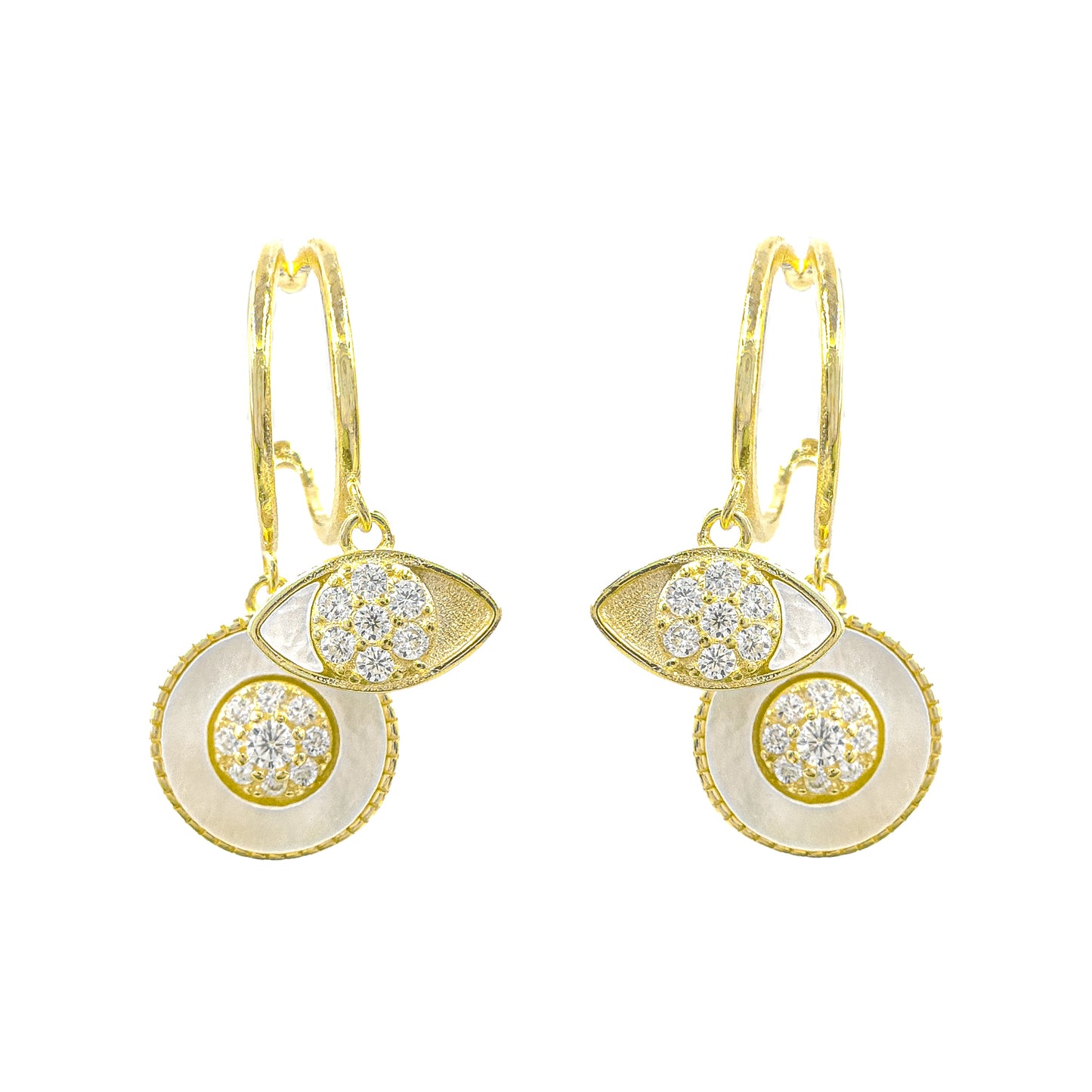 Mother of Peal Eye Earring