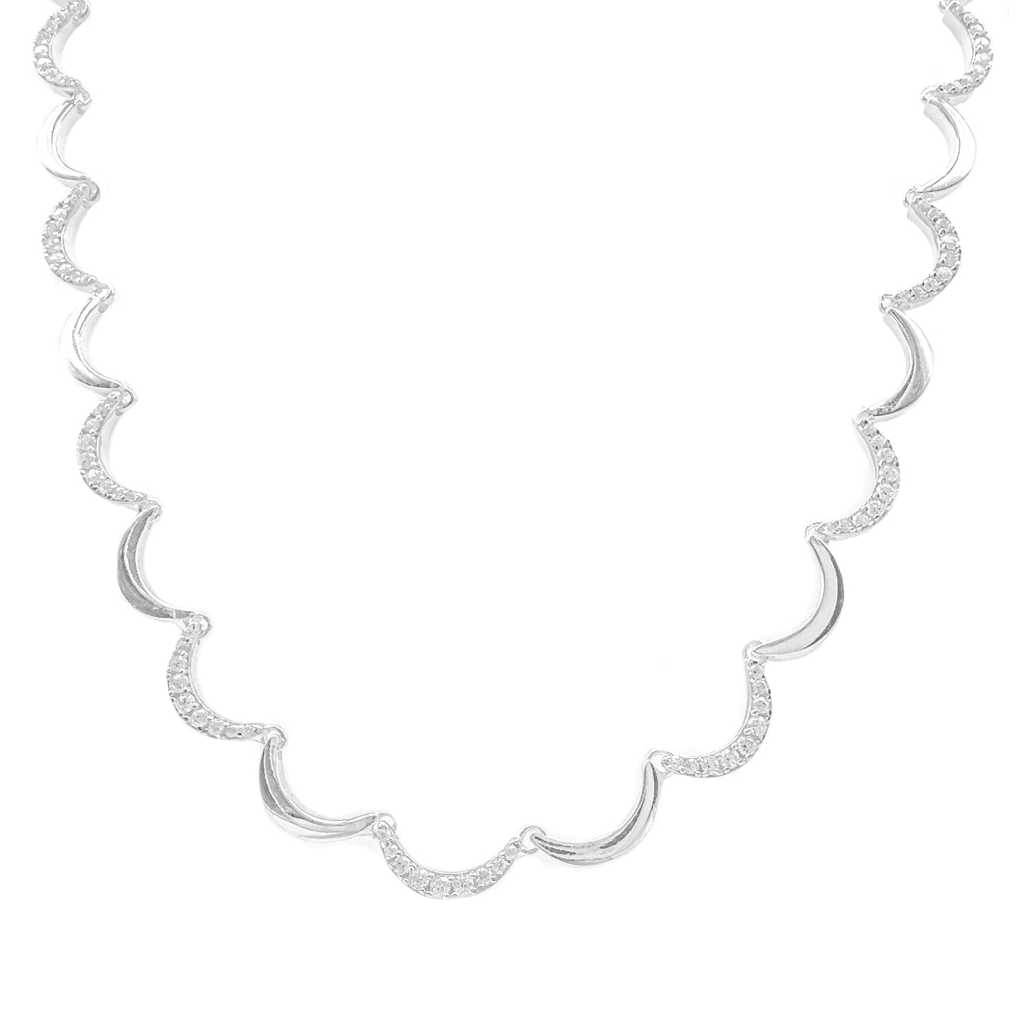 Two Tone Wave Necklace