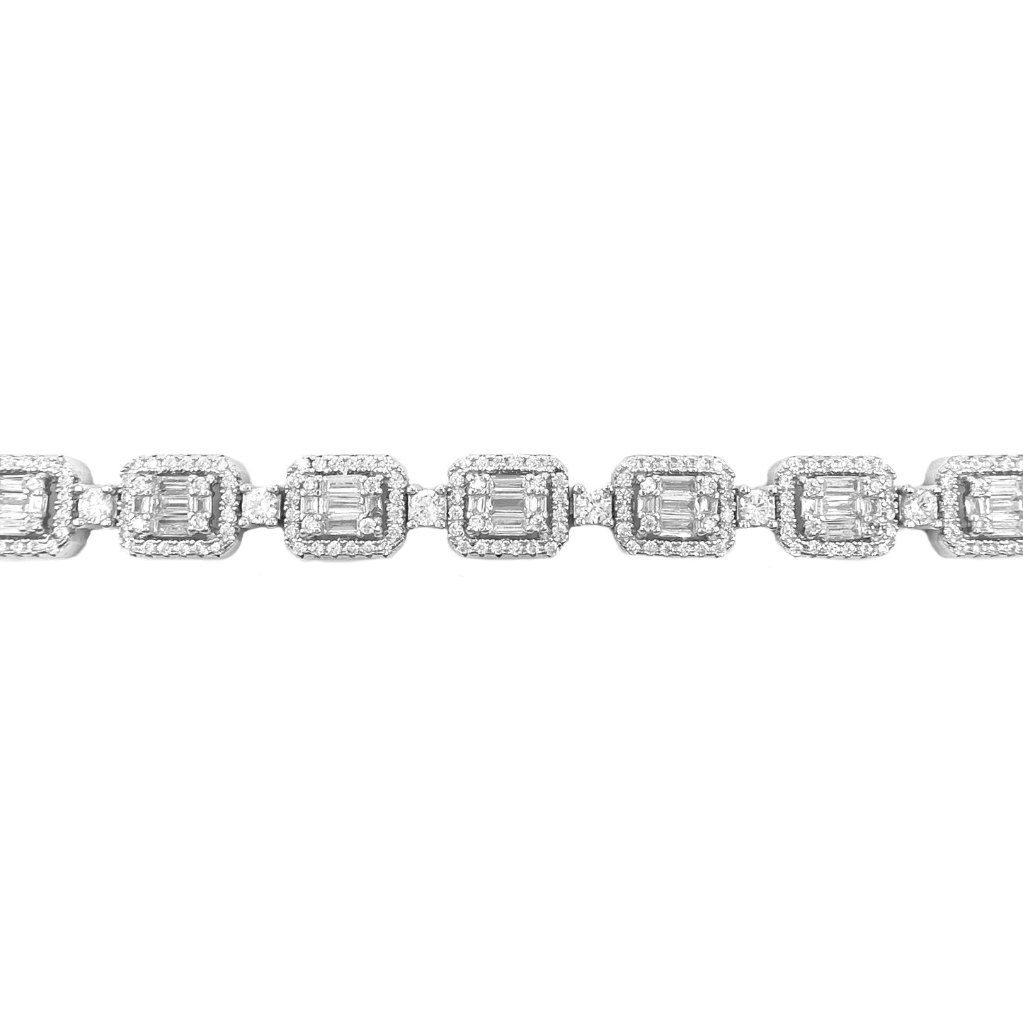 Baguette Round Tennis Bracelet