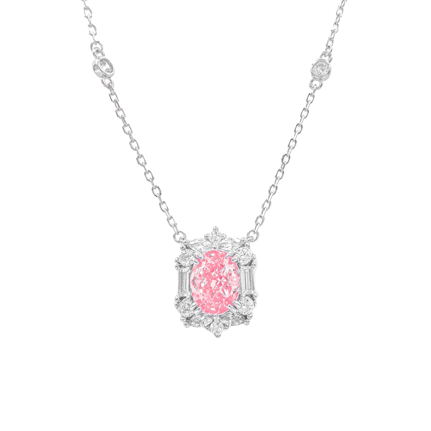 Colored Oval Design Necklace