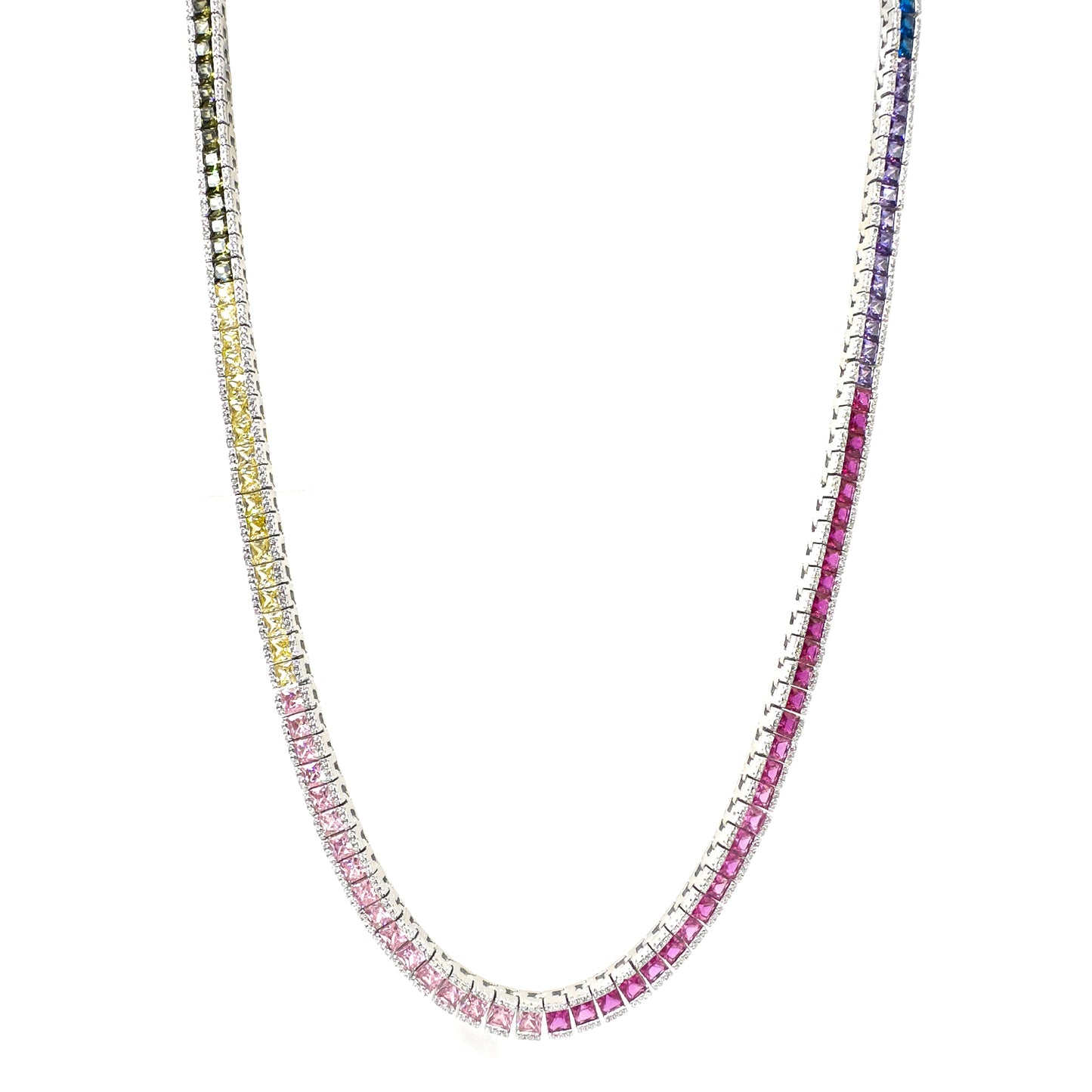 Rainbow Tennis Necklace
