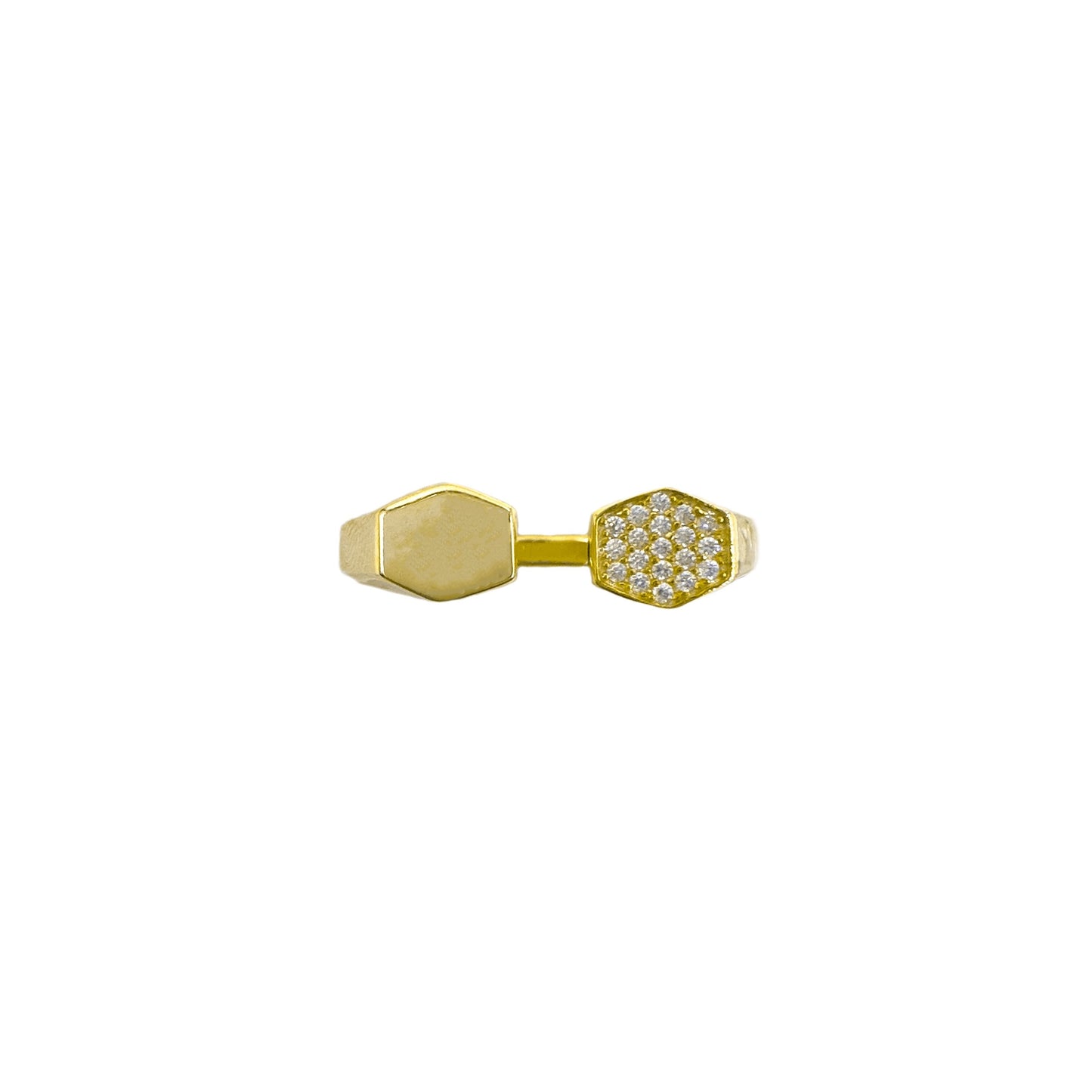 Stone Hexagon Ring
