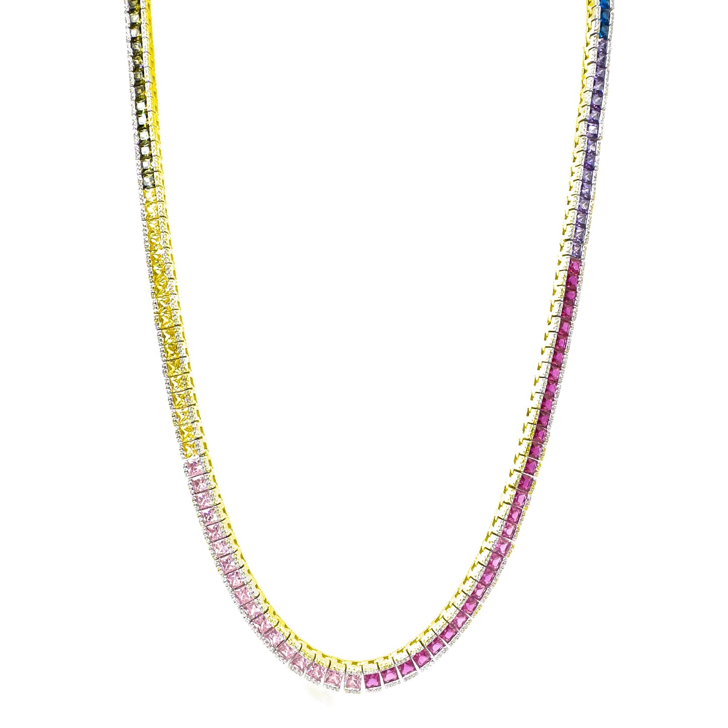 Rainbow Tennis Necklace