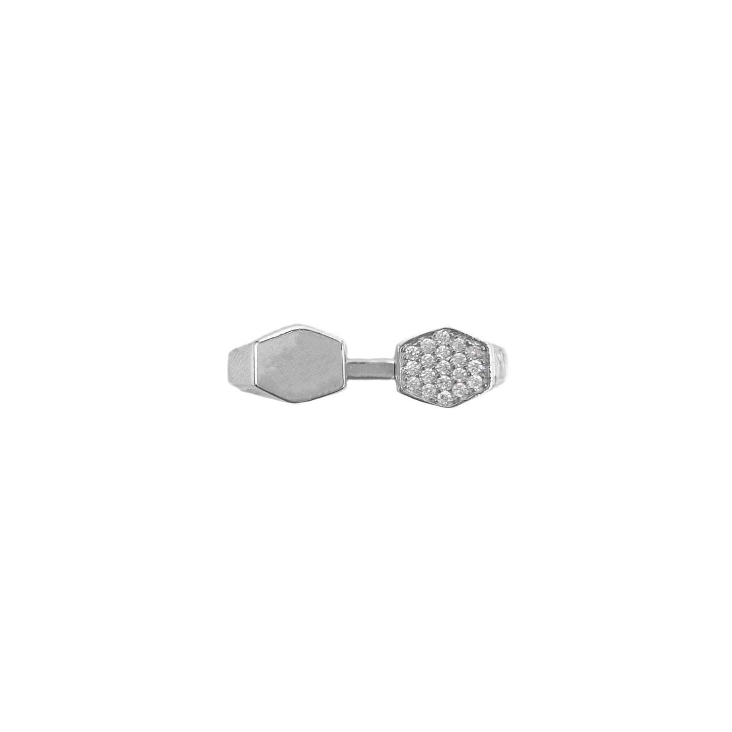 Stone Hexagon Ring