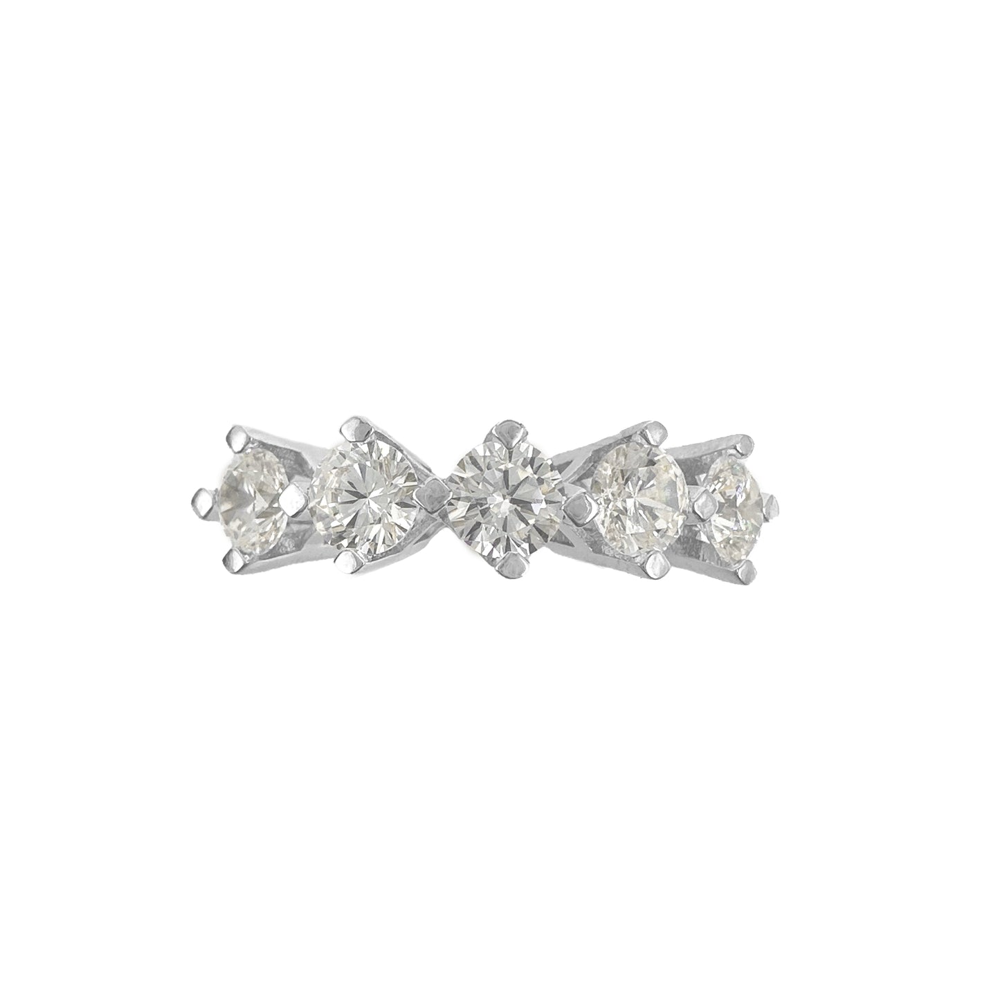 Two Carat G-Color Five Stone Ring