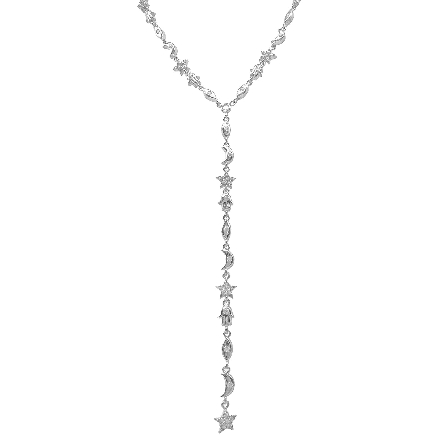 Bella Figured Sequential Y Necklace