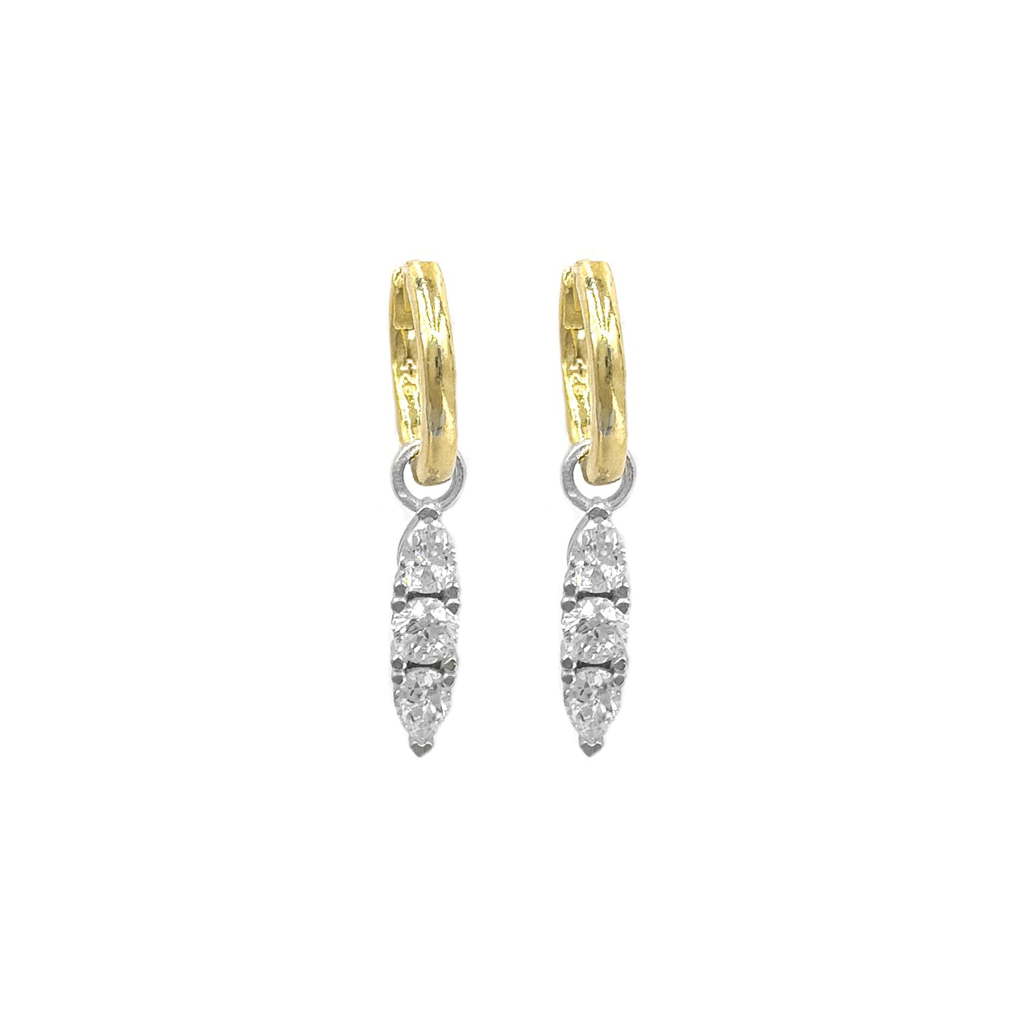 Stone Double Color Earrings
