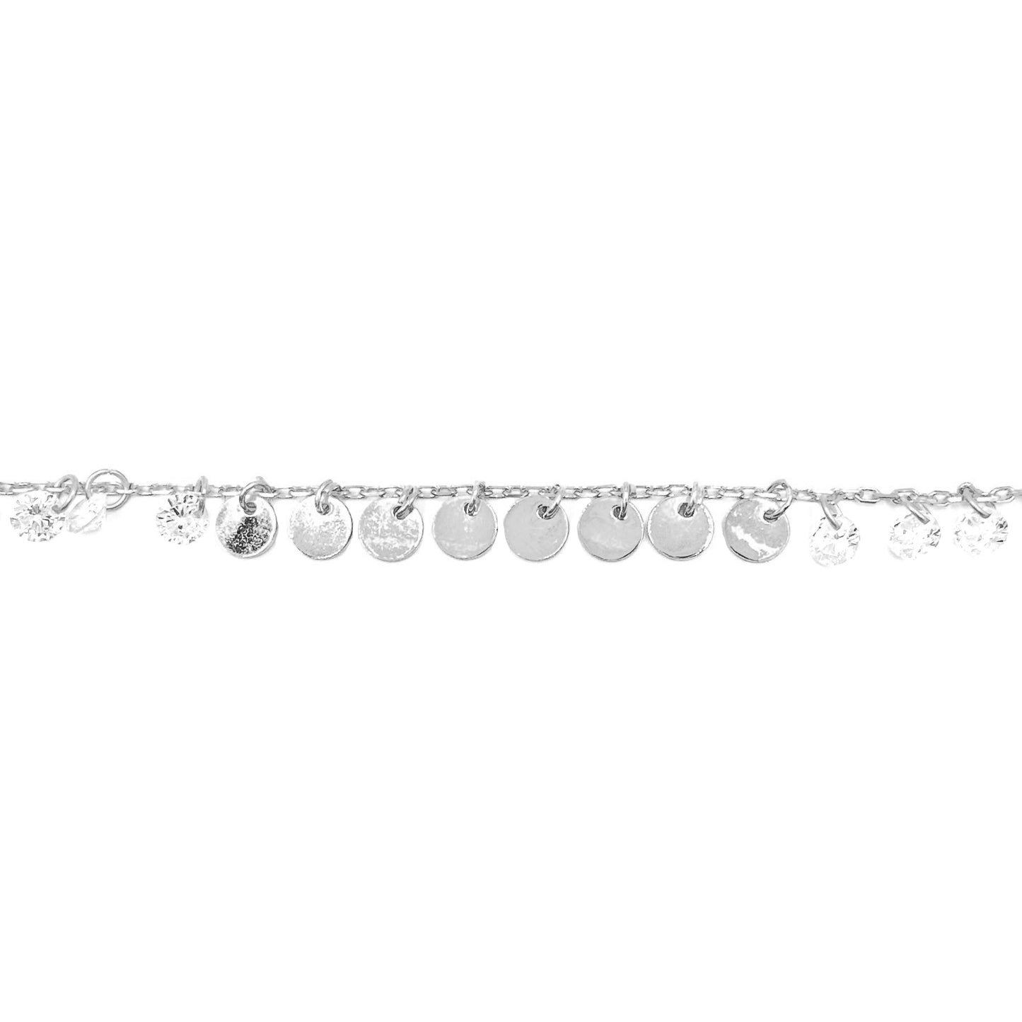 Dangling Sequined Stone Anklet