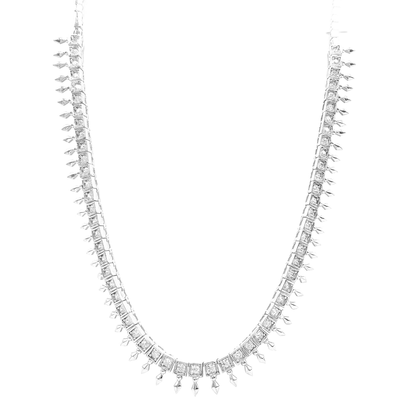 Bianca Row Stone Pendant Necklace