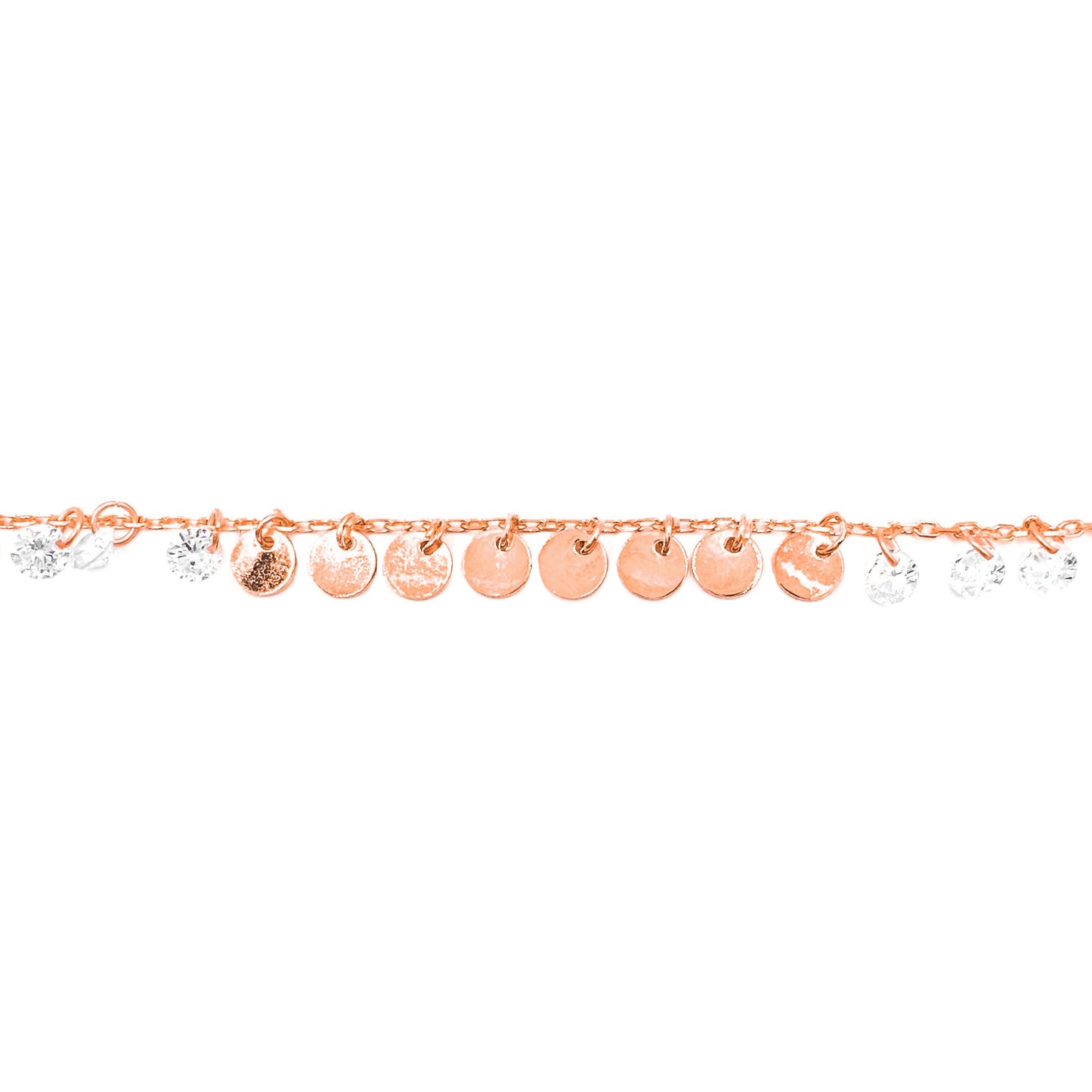 Dangling Sequined Stone Anklet