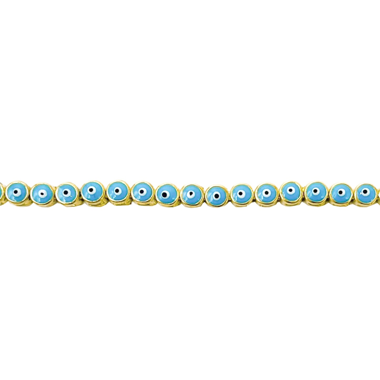 Blue Enamel Evil Eye Bracelet