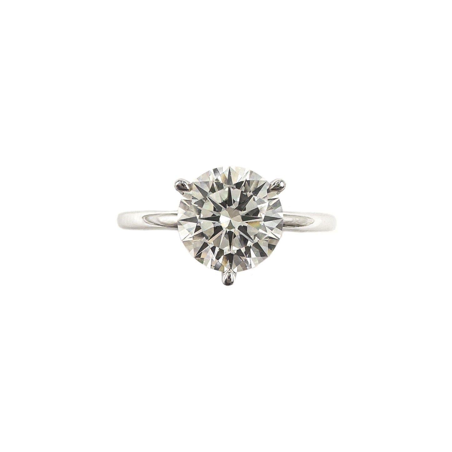 Three Prong G-Color Solitaire Ring