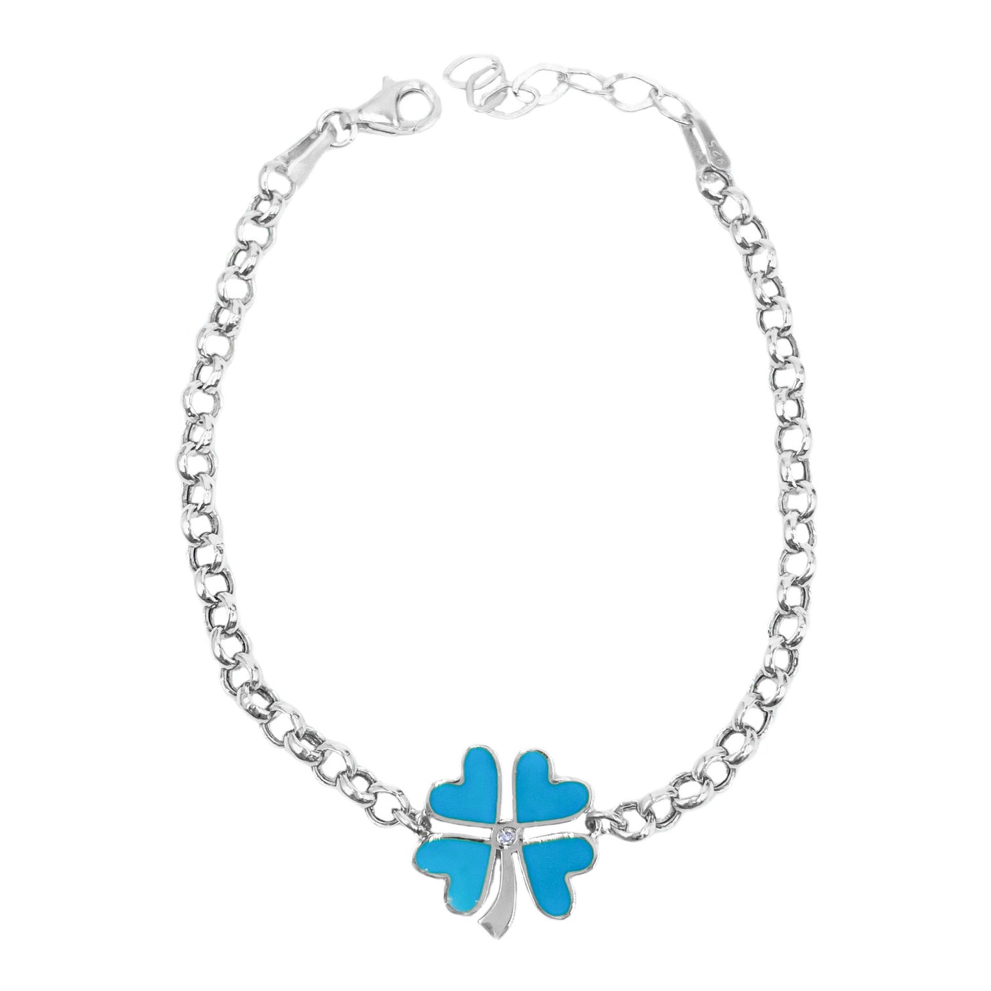 Enameled Clover Bracelet