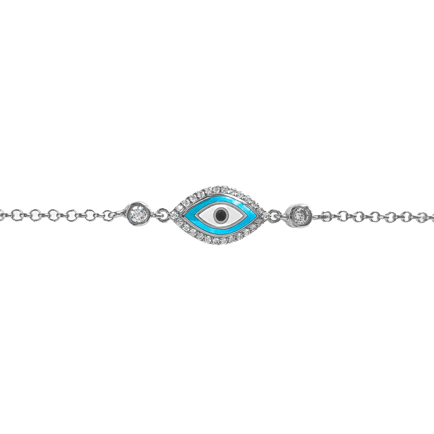 Dark Blue Stone Evil Eye Bracelet