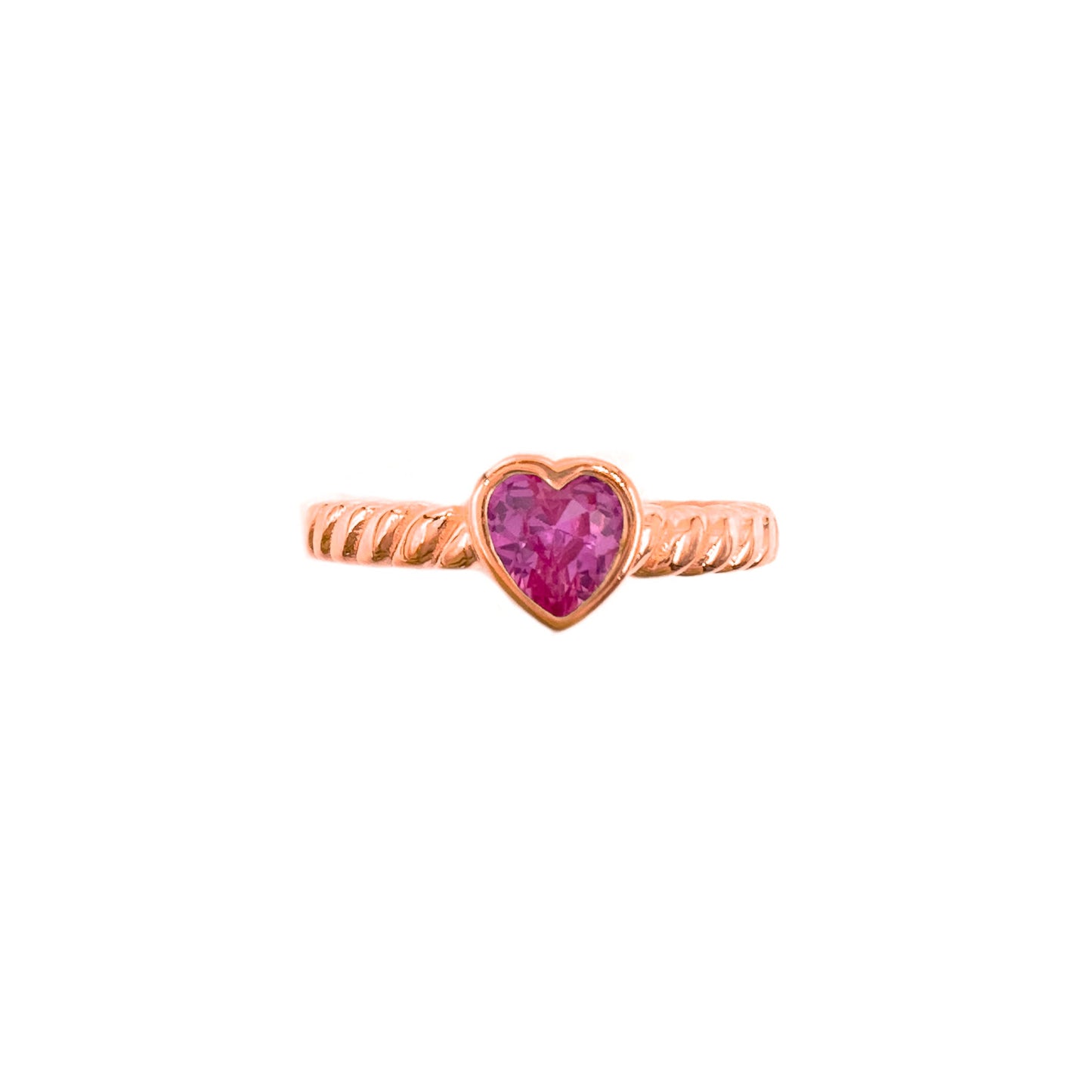 Pink Stone Heart Ring