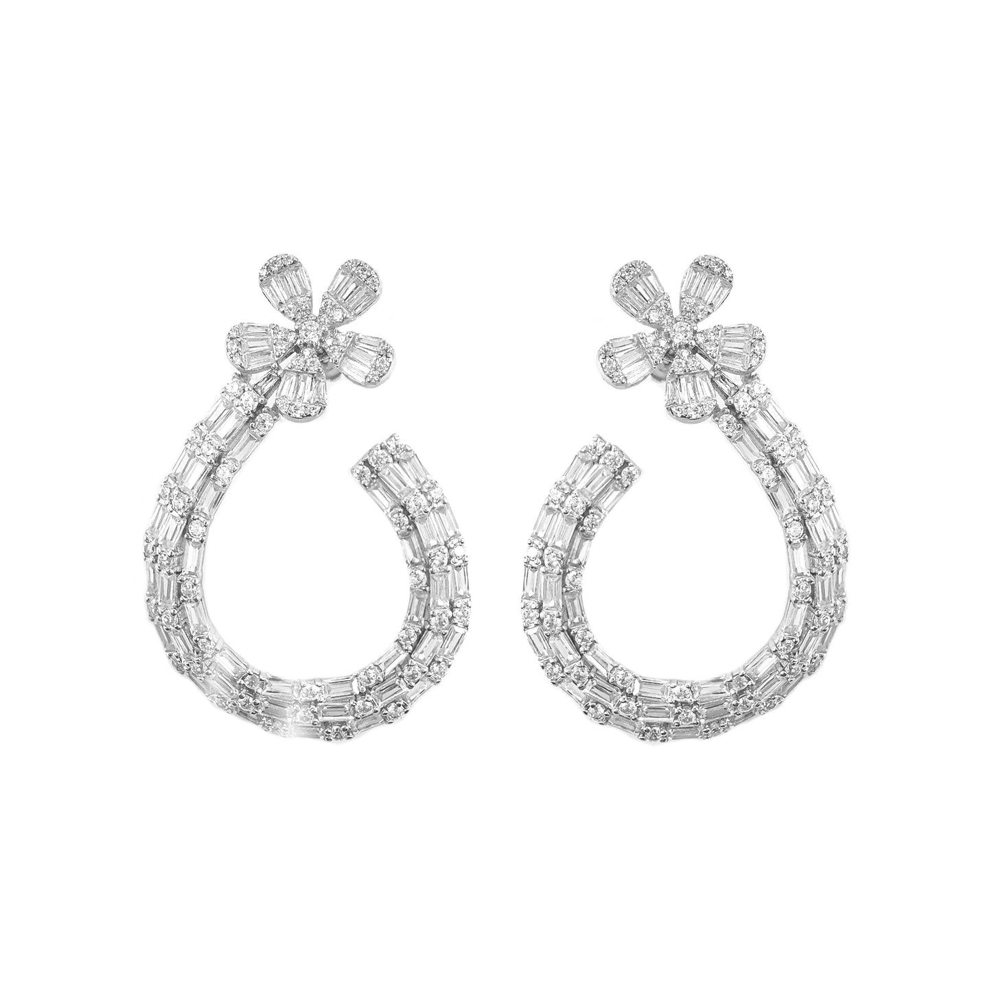 Flower Evening Dress Earrings