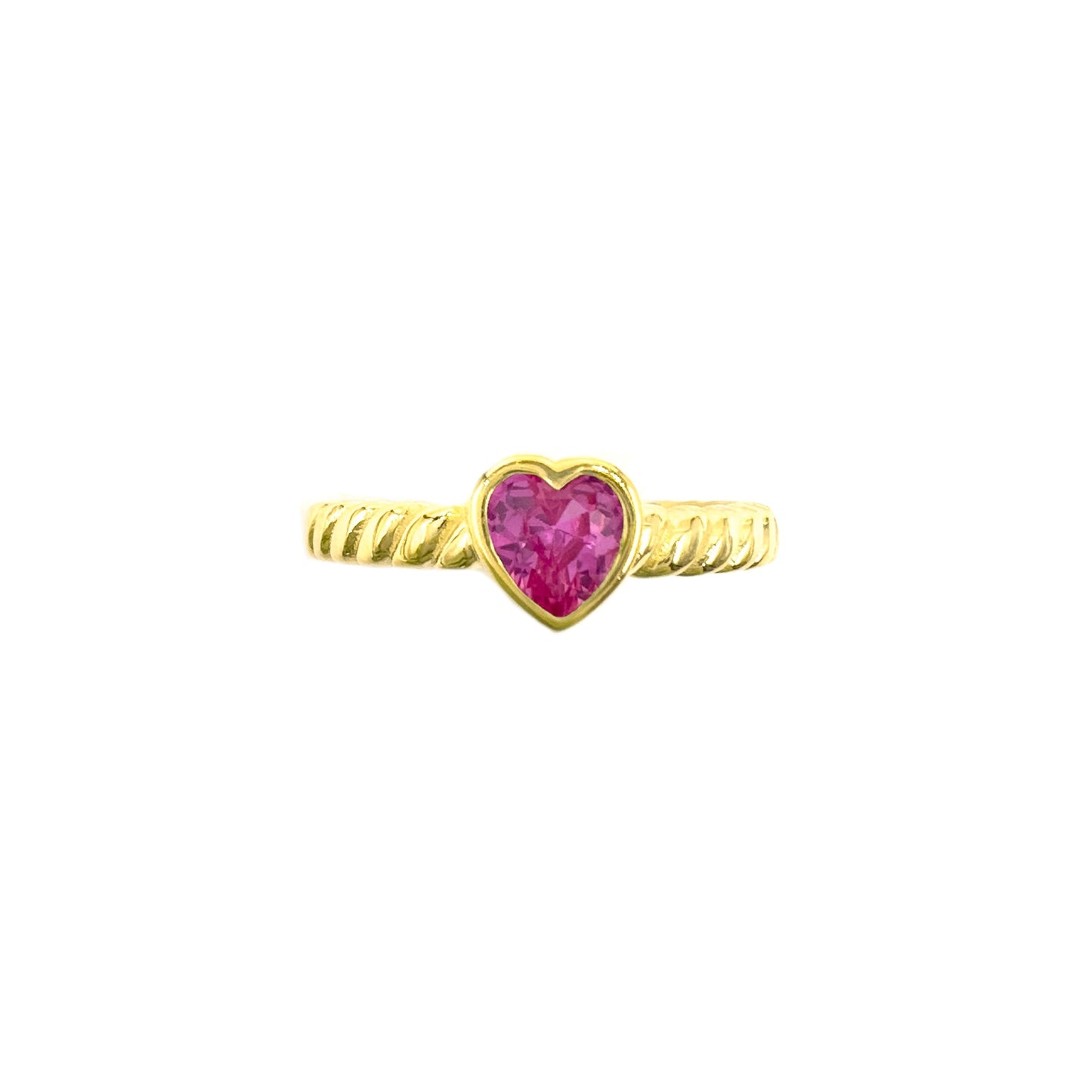 Pink Stone Heart Ring