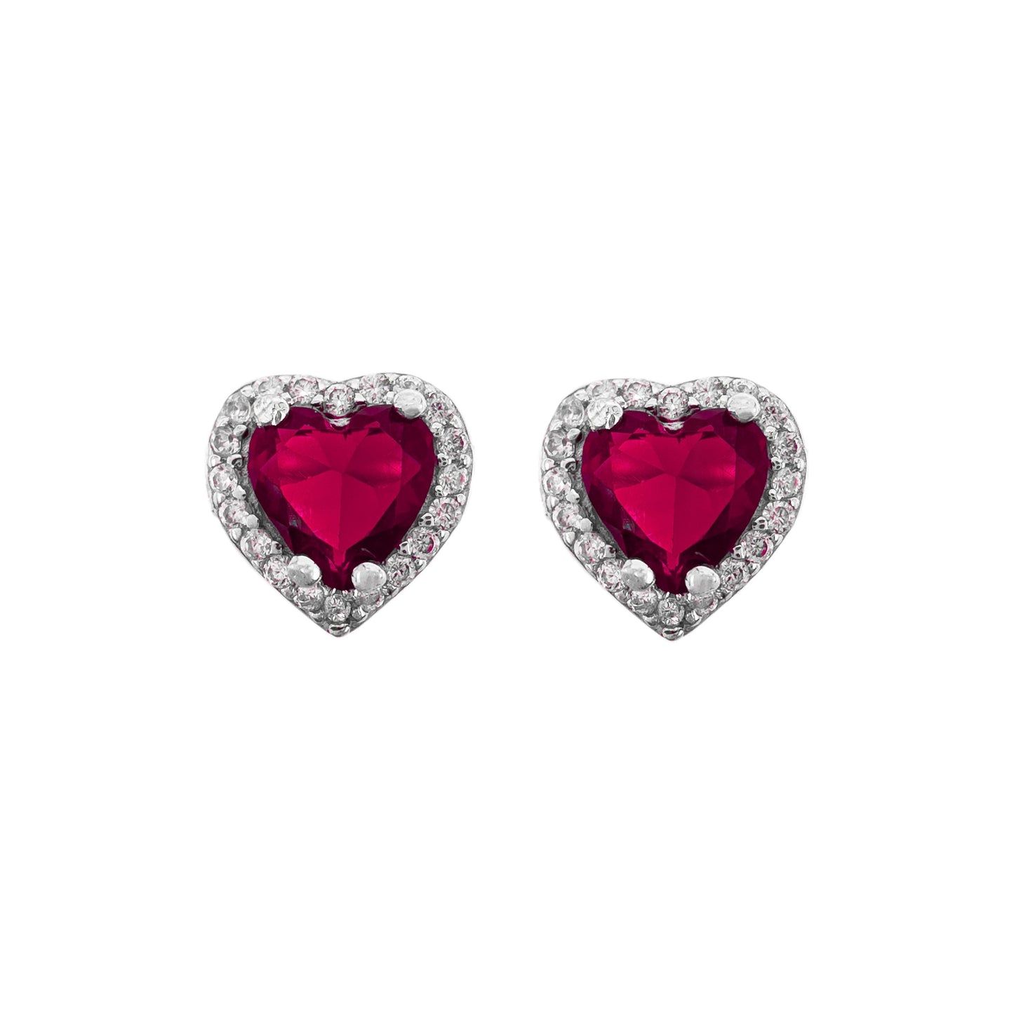 Colorful Stone Heart Earrings