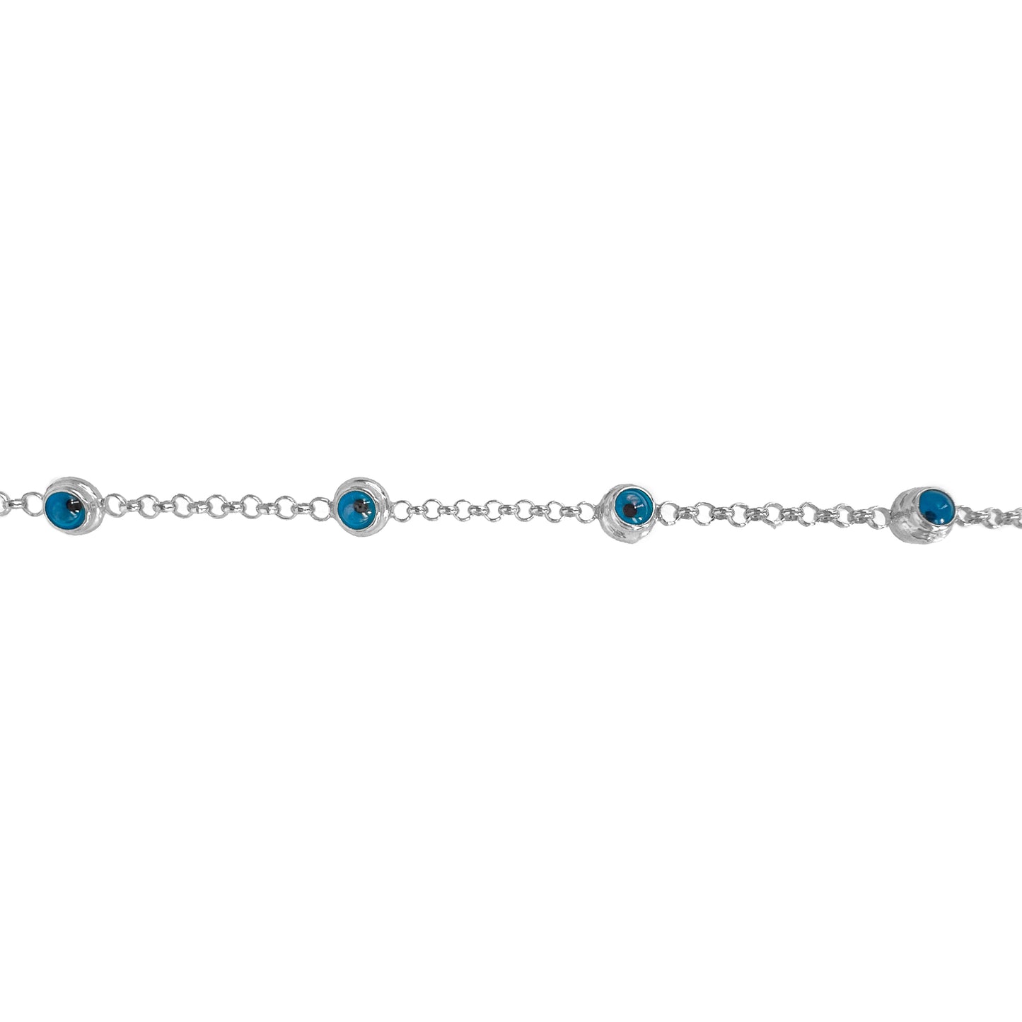 Quadruple Evil Eye Hollow Bracelet