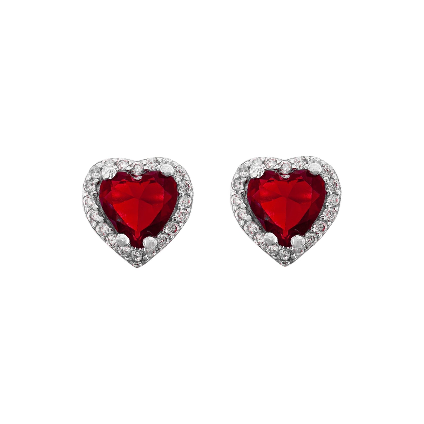 Colorful Stone Heart Earrings