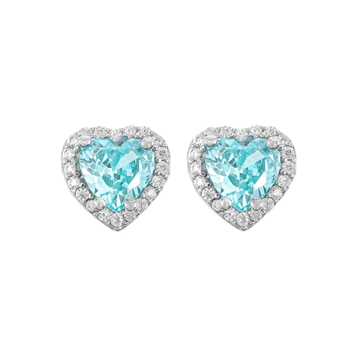 Colorful Stone Heart Earrings