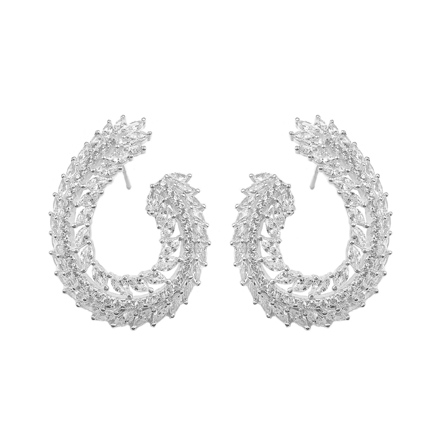 Flower J Evening Dress Earrings