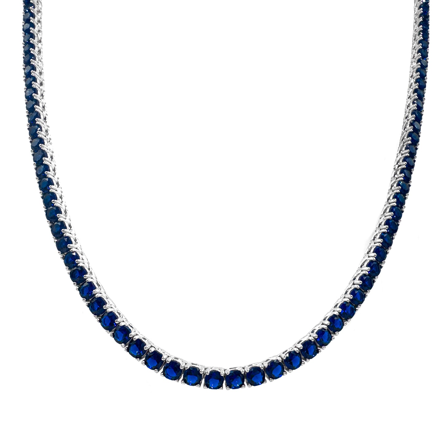 Navy Blue Tennis Necklace