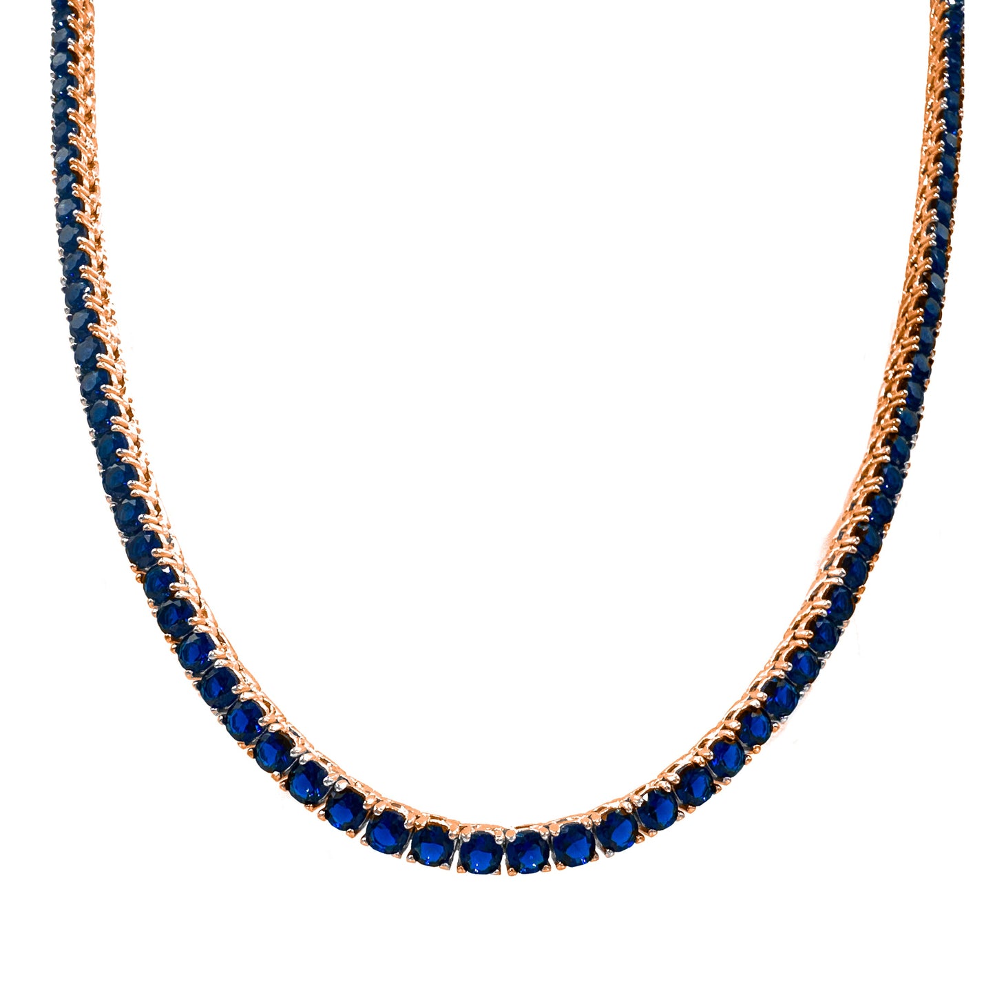 Navy Blue Tennis Necklace