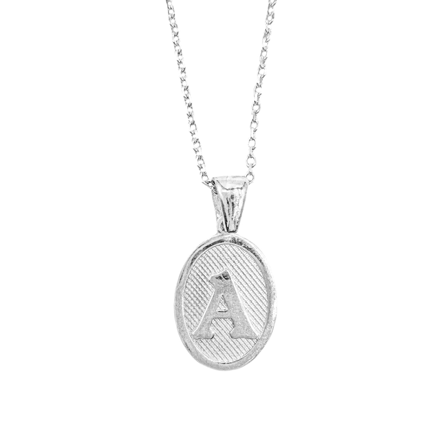 Round Plate Letter Necklace