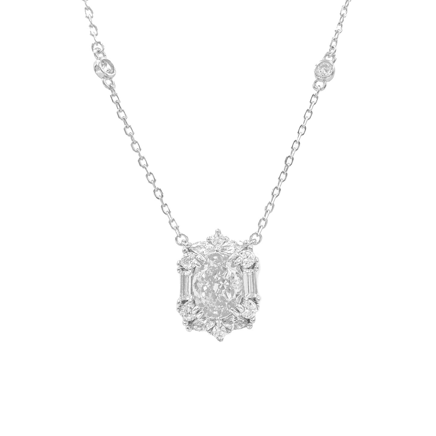 Colored Oval Design Necklace