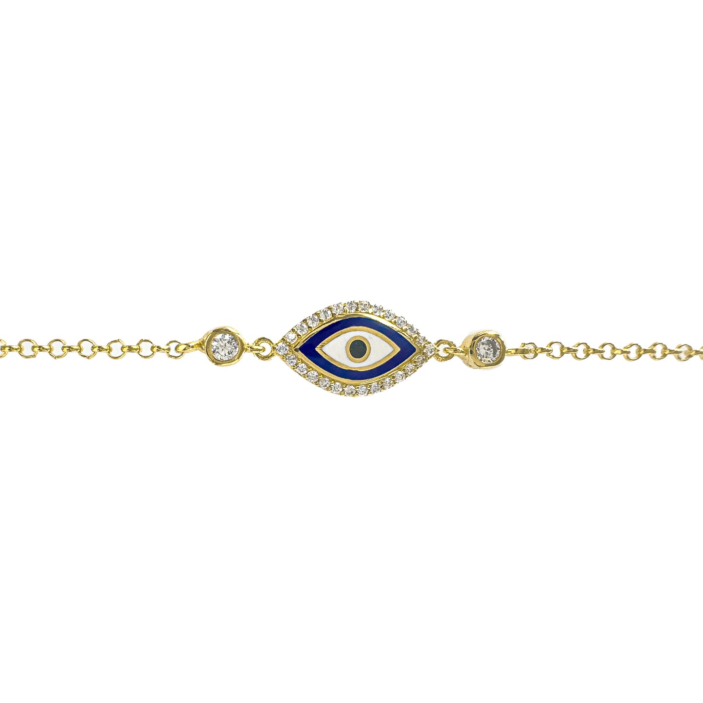 Dark Blue Stone Evil Eye Bracelet