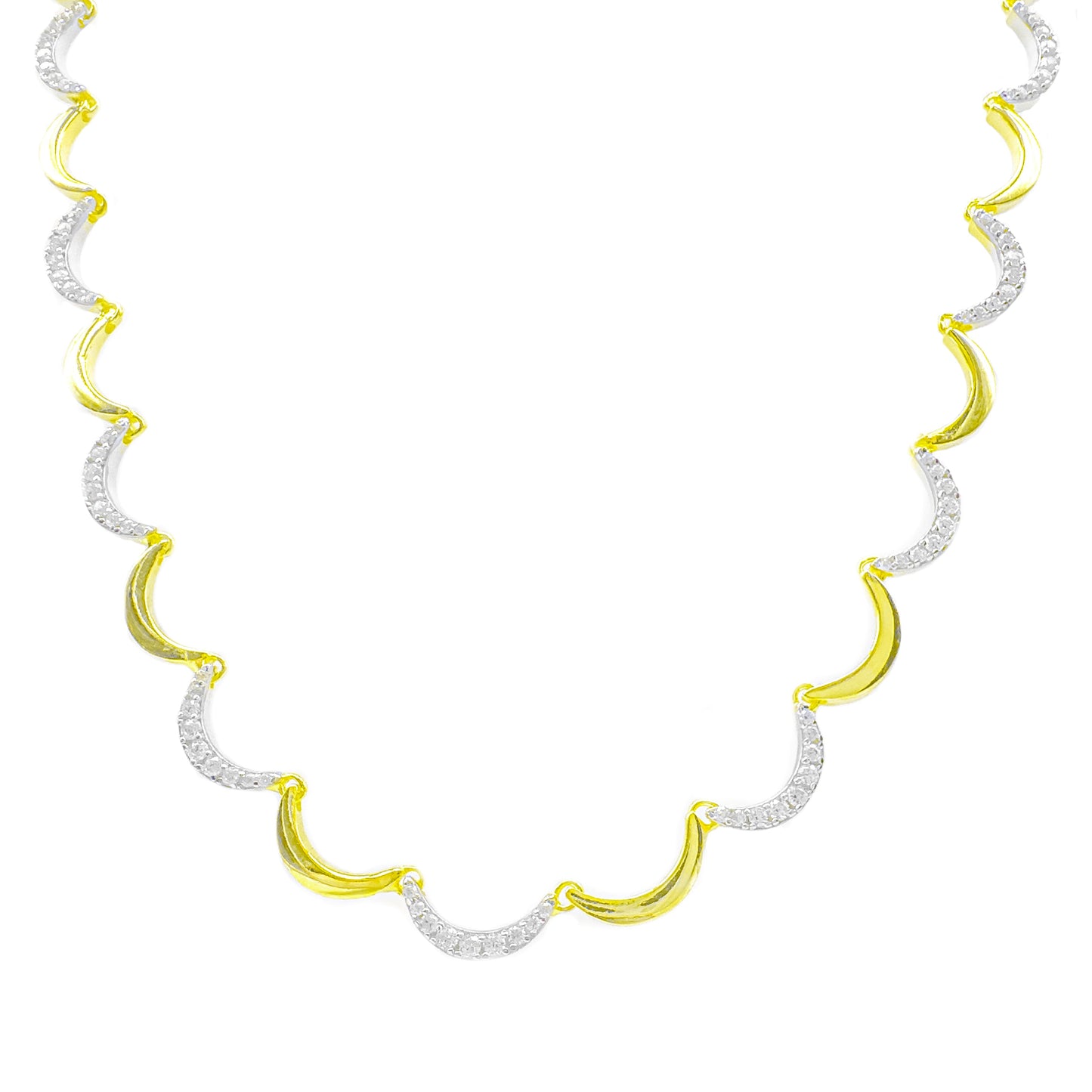 Two Tone Wave Necklace