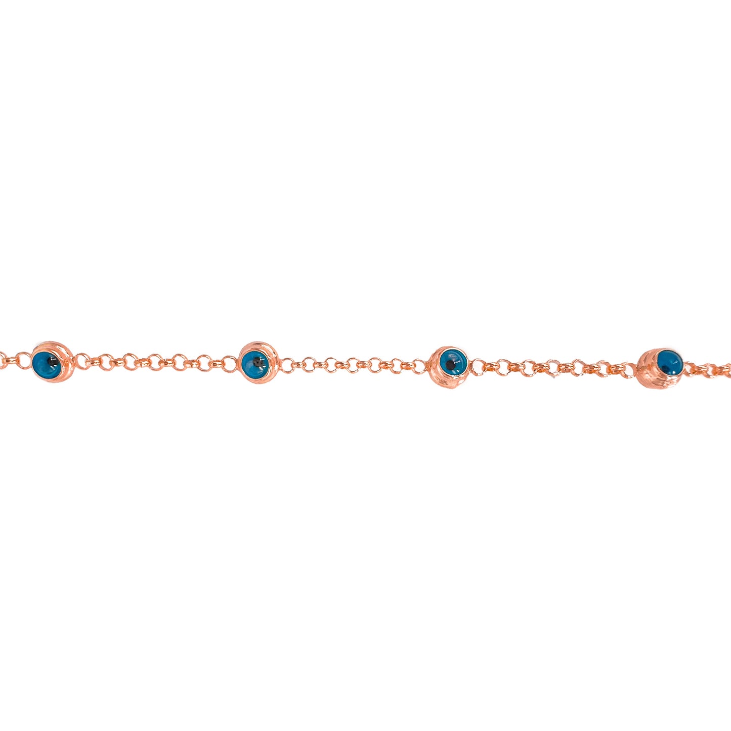 Quadruple Evil Eye Hollow Bracelet