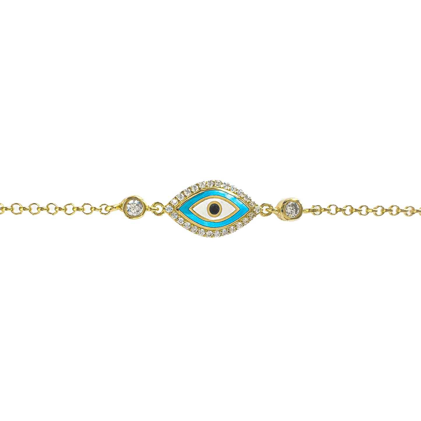 Dark Blue Stone Evil Eye Bracelet