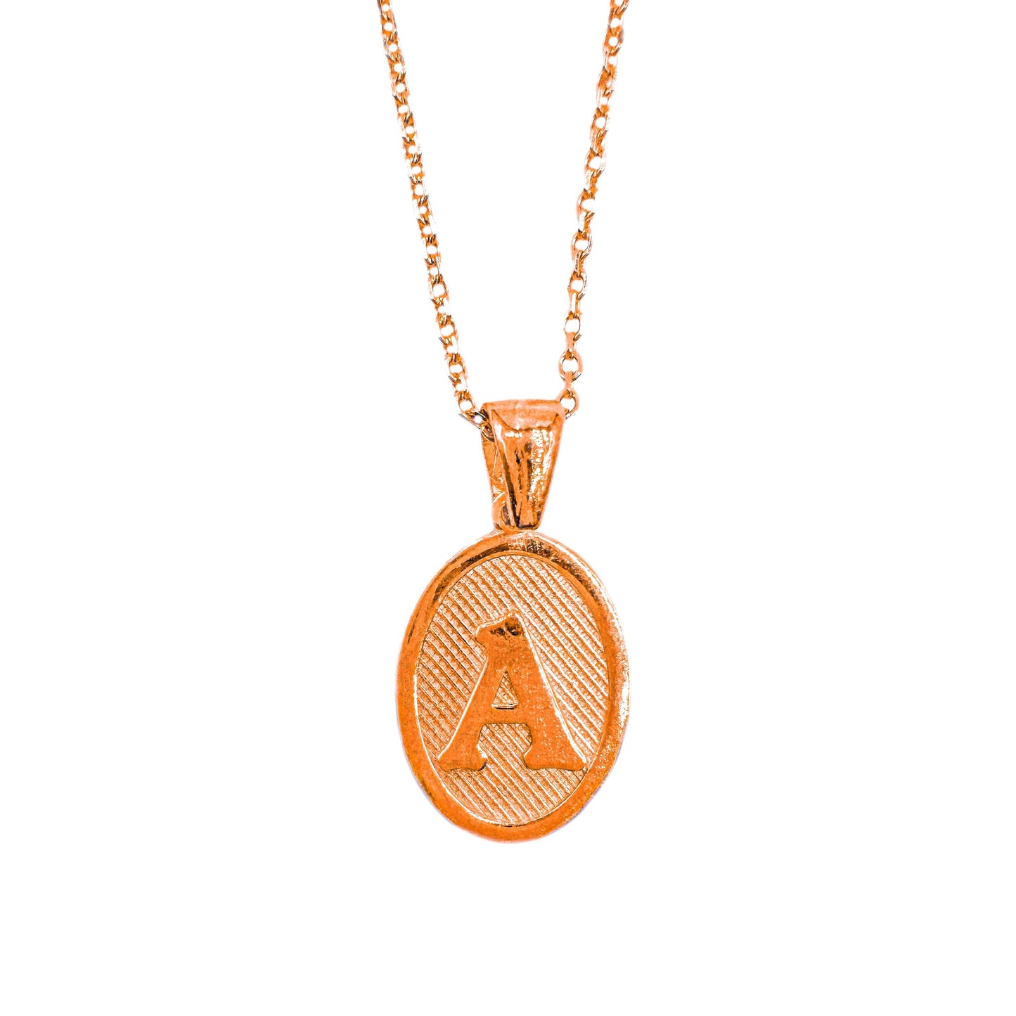 Round Plate Letter Necklace