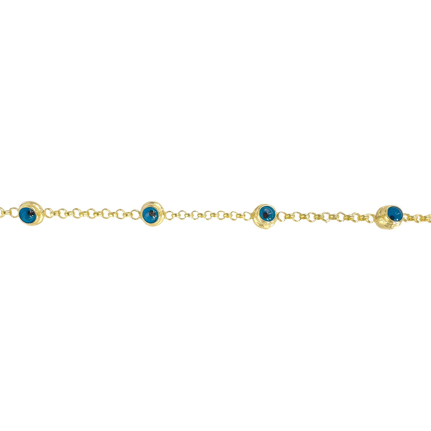 Quadruple Evil Eye Hollow Bracelet