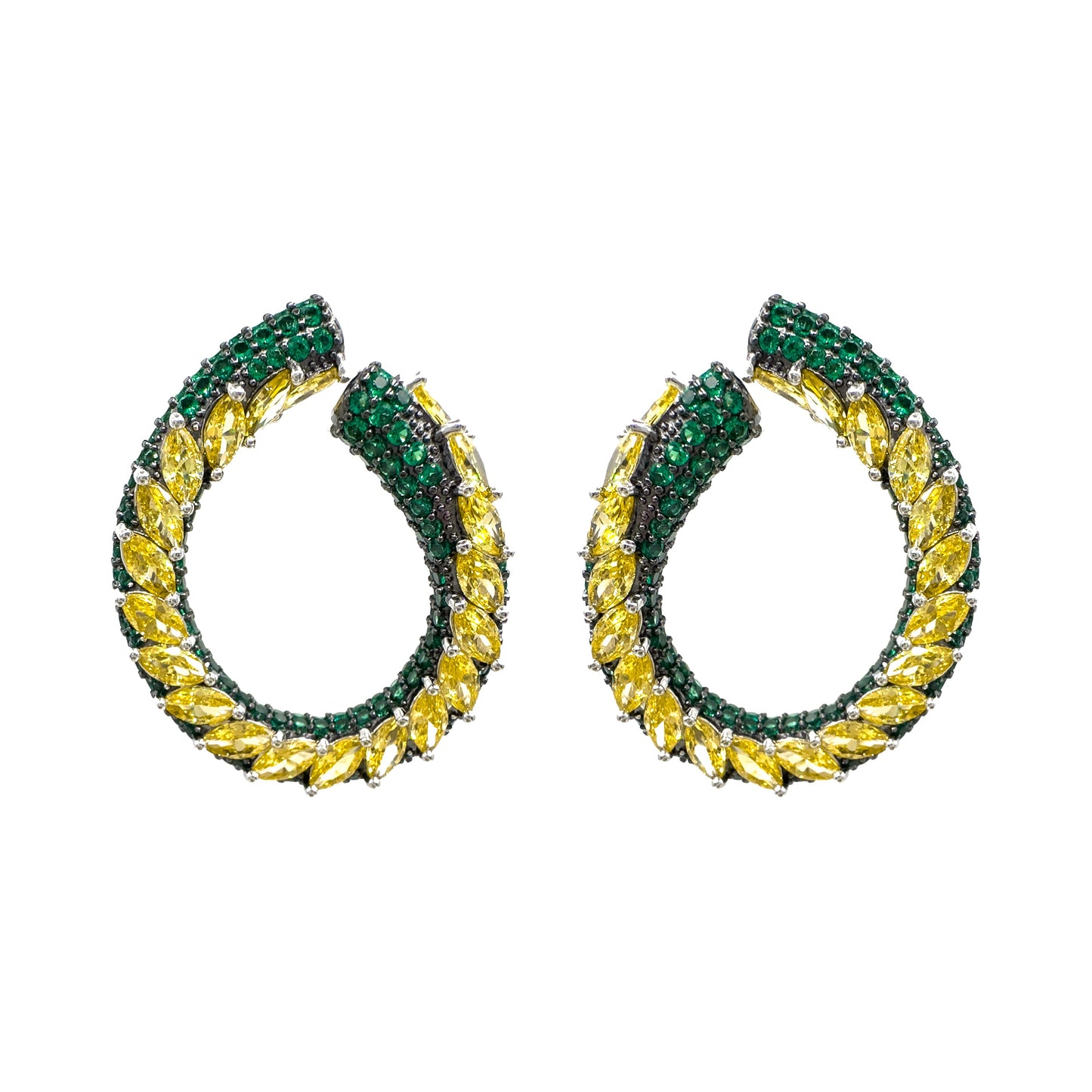 Yellow-Green Color Design Earring