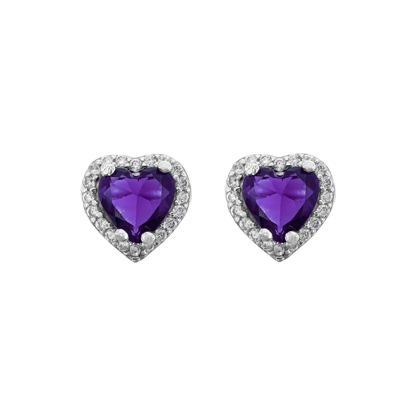 Colorful Stone Heart Earrings
