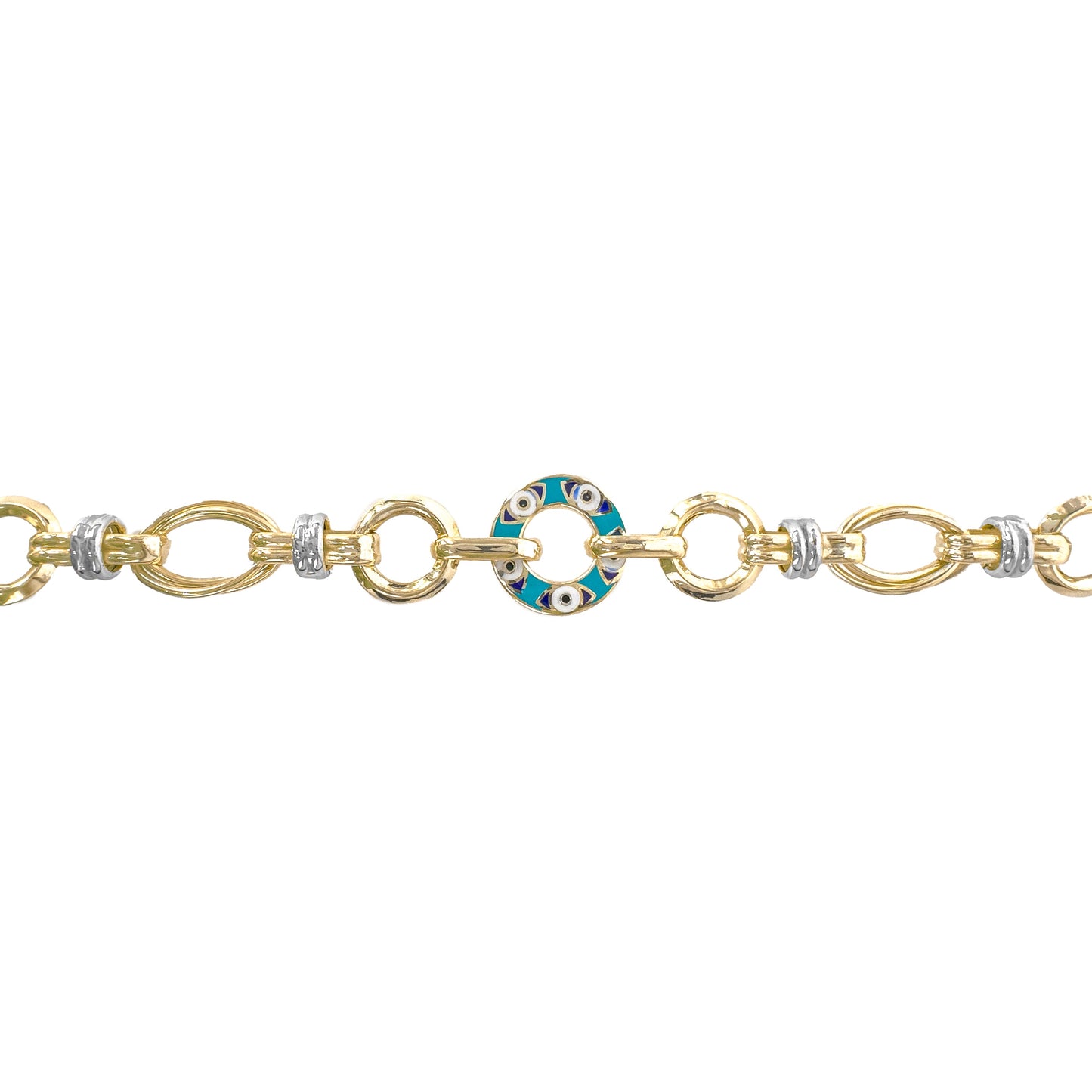 Hollow Bracelet with Eye Enamel