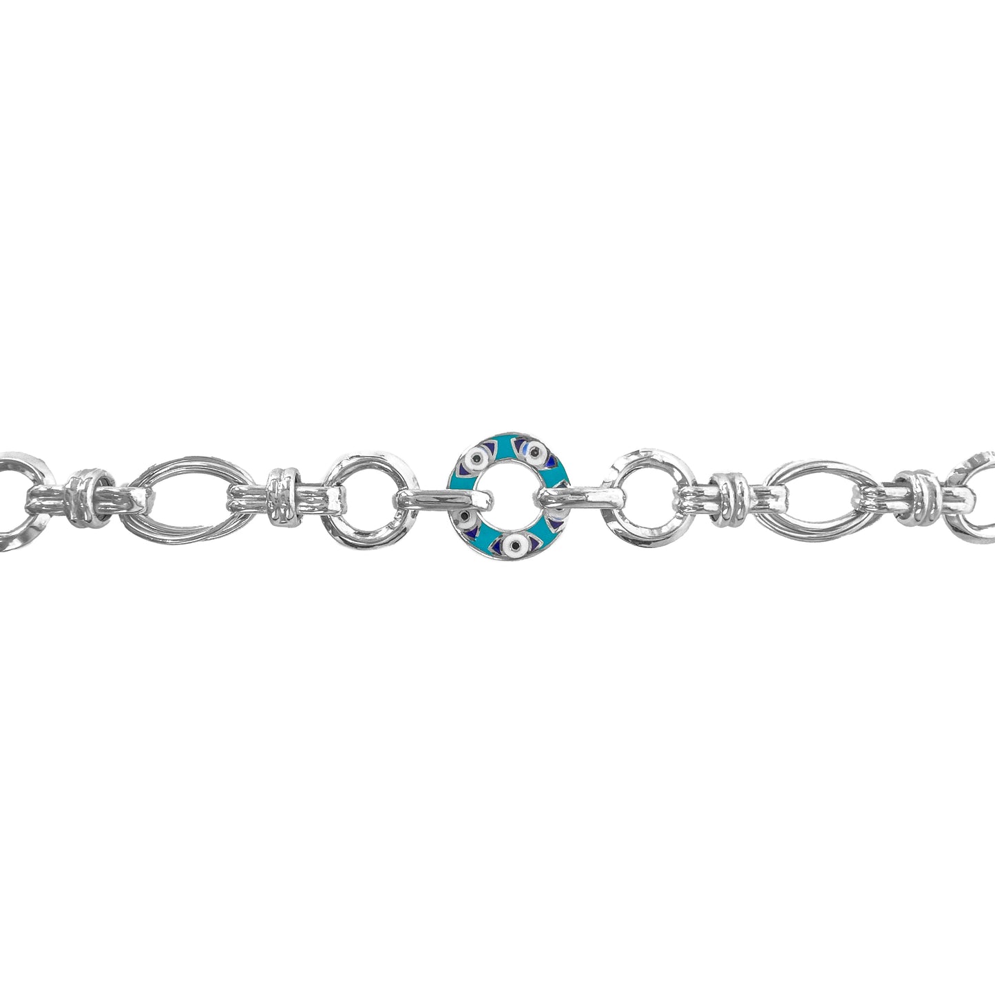 Hollow Bracelet with Eye Enamel