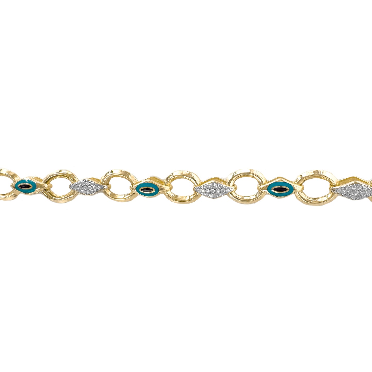 Enameled Stone Hollow Bracelet