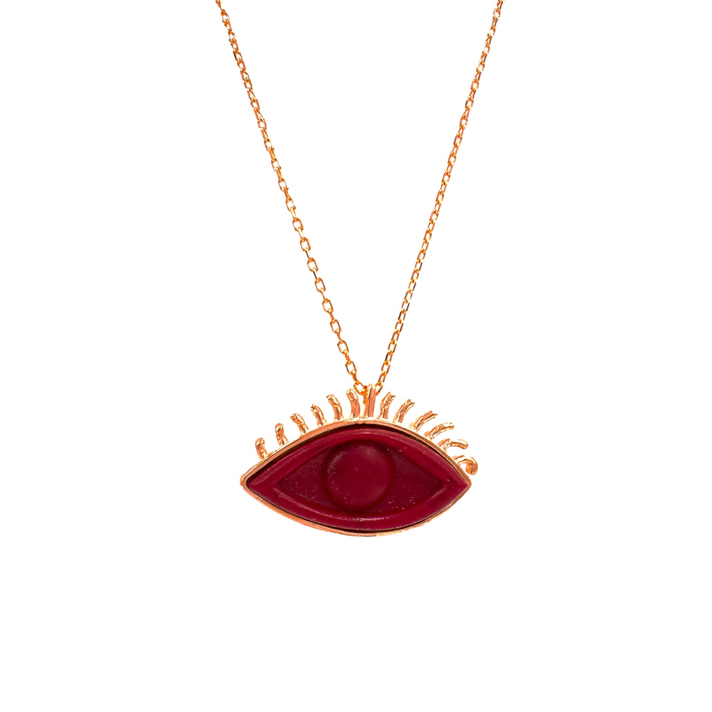 Burgundy Eye Necklace
