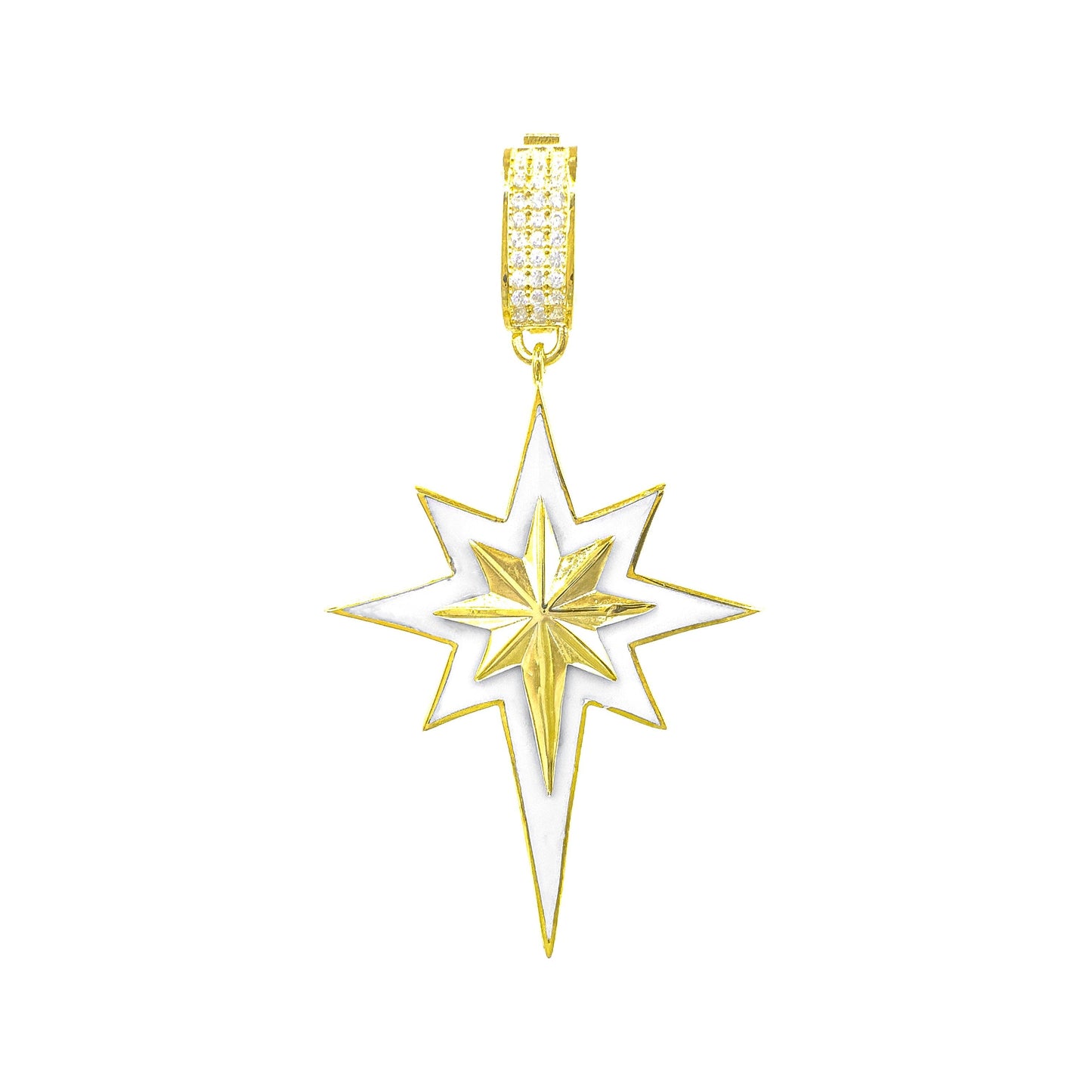 Colorful Enameled Polar Star Pendant / Charm